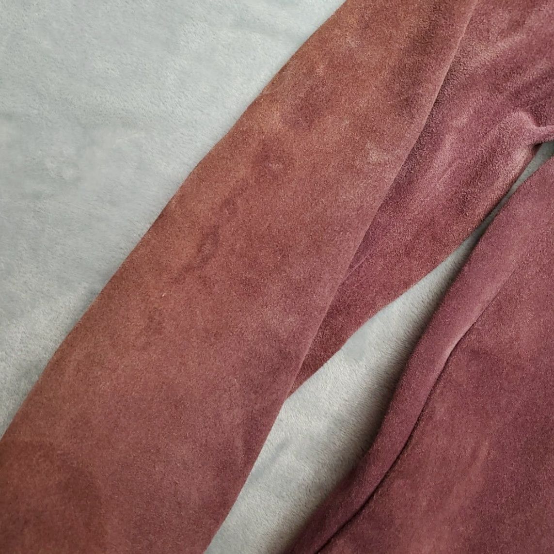 Jordache VTG Jordache Suede Leather Jacket Womens M Purple Retro 70s Boho Western Blazer Jacket Size M / US 6-8 / IT 42-44 - 3 Thumbnail