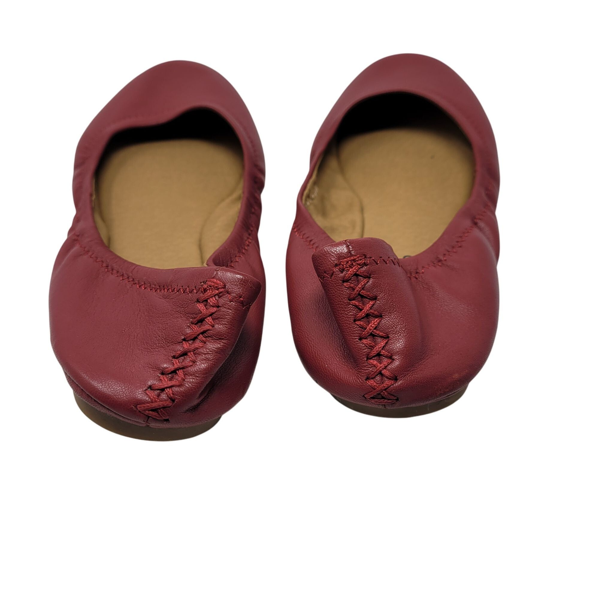 Lucky Brand Lucky Brand Womens Emmie Ballet Flat Red Leather 10 Balletco Size US 10 / IT 40 - 7 Thumbnail