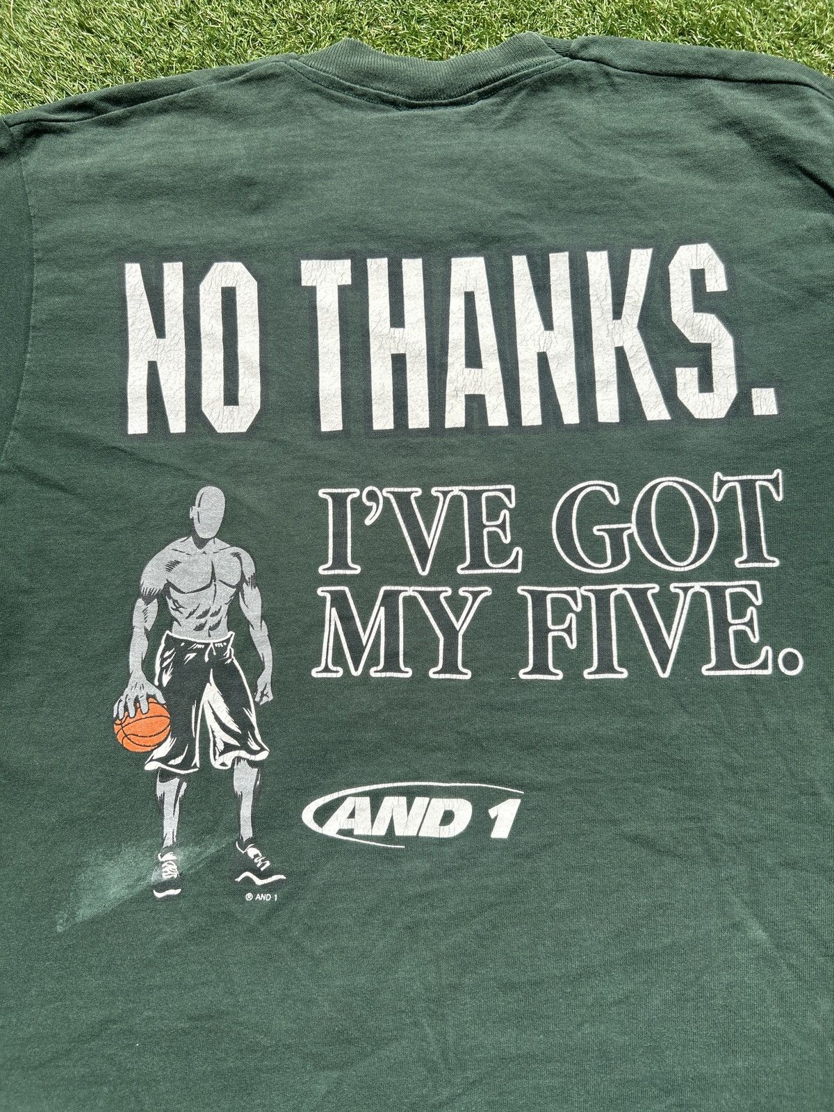 Vintage Vintage 90s AND1 Streetball “No Thanks I’ve Got My Five” Tee Size US L / EU 52-54 / 3 - 6 Thumbnail