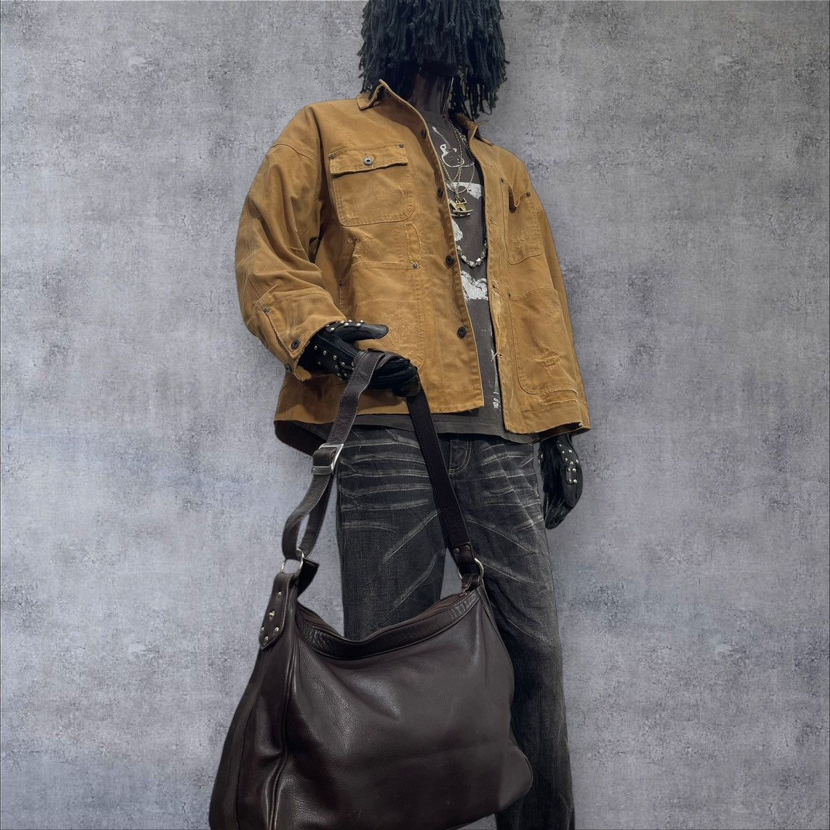 Genuine Leather Full Leather Vtg Unknown Travel Bag prada julius amiri 8🟩 Size ONE SIZE - 5 Thumbnail