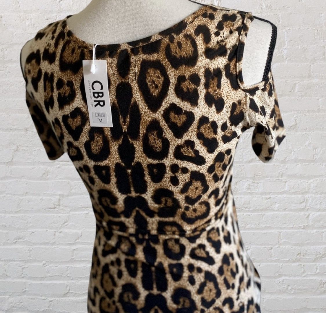 Other COLD SHOULDER SHOE TIE FRONT LEOPARD ANIMAL PRINT TOP Size M / US 6-8 / IT 42-44 - 5 Thumbnail