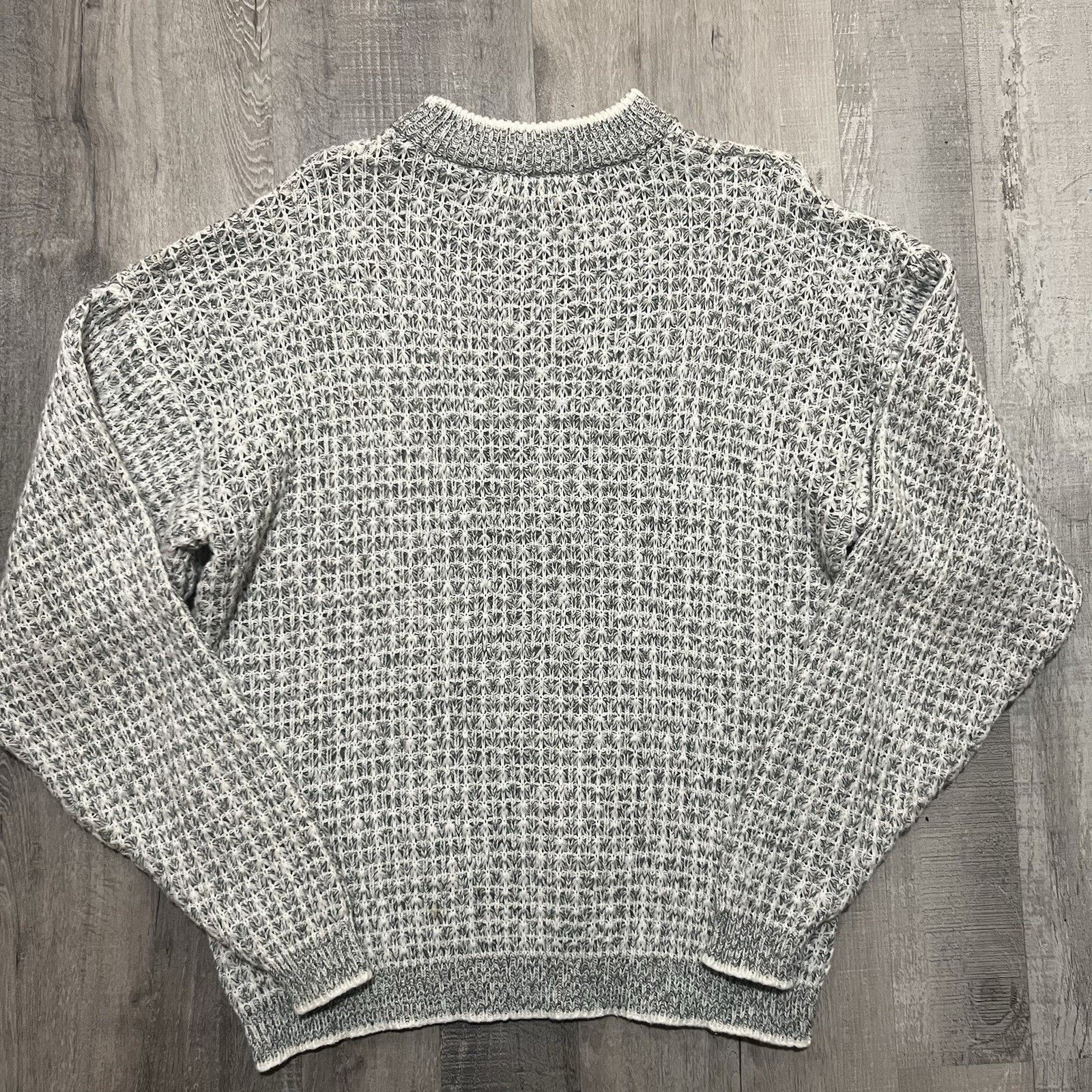 Vintage VTG Street Closed Grey/White Daisy Stitch 90s Mens Sweater M Size US M / EU 48-50 / 2 - 2 Thumbnail