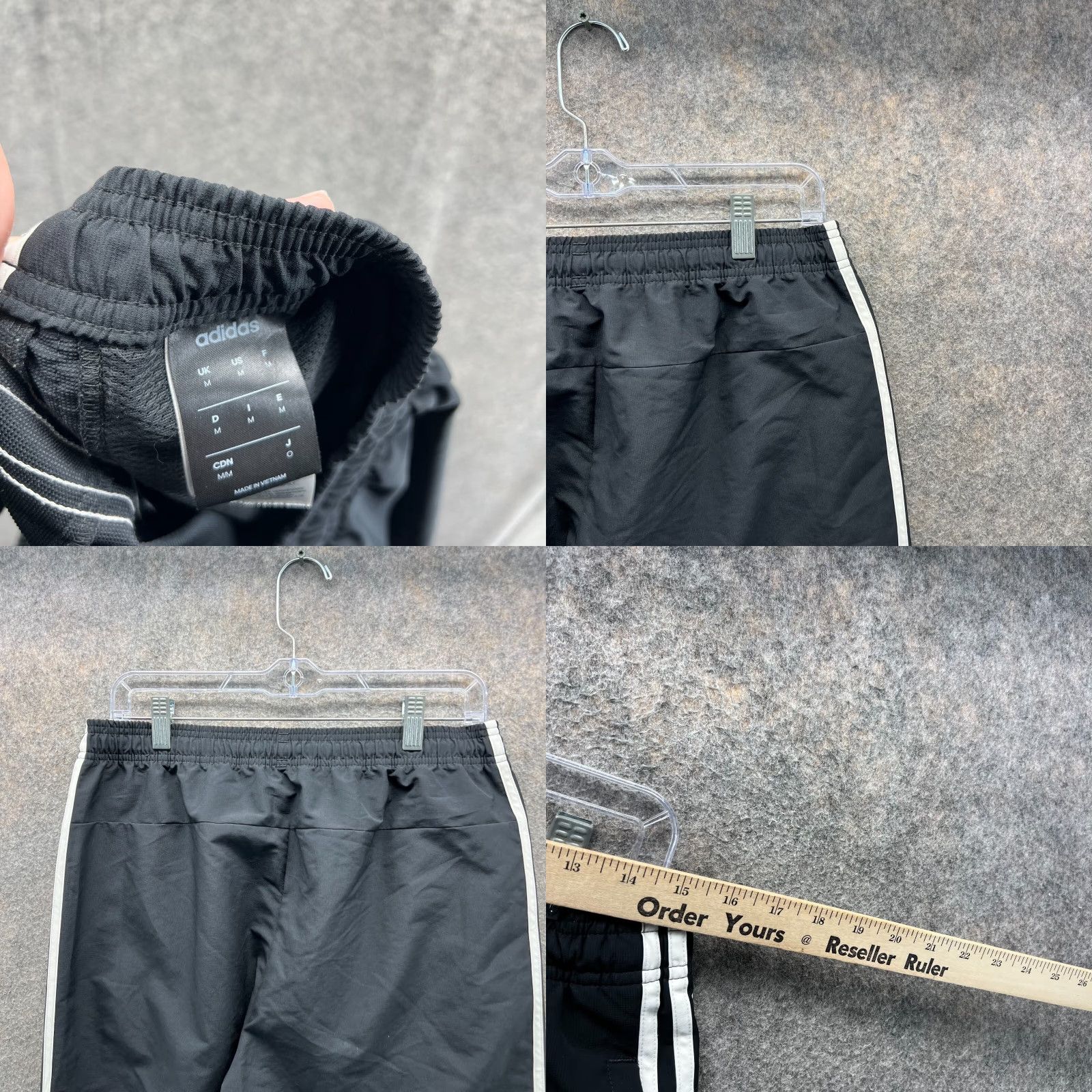 Adidas Adidas Sweatpants Men M Black Stripes Polyester Essentials Wind Trefoil Vtg Sweatpants Mens Size US 31 - 8 Thumbnail