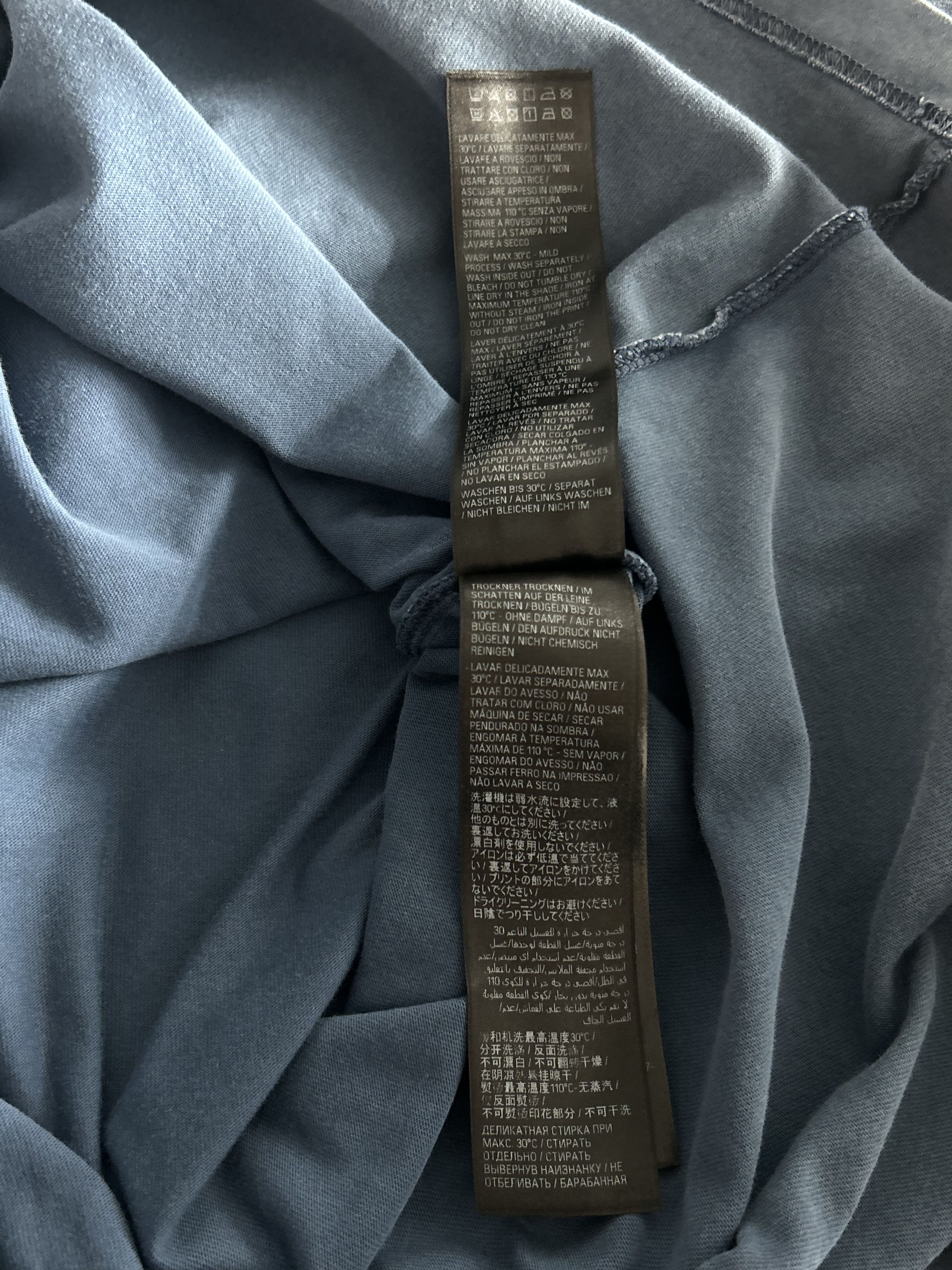 Balenciaga Faded Blue & Black Hand-Drawn Logo Longsleeve T-Shirt Size US XXL / EU 58 / 5 - 5 Thumbnail