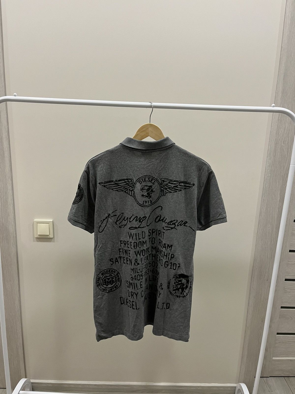 Diesel Vintage Diesel Polo Post Lux T-Shirt y2k cyber opium Size US XL / EU 56 / 4 - 2 Thumbnail