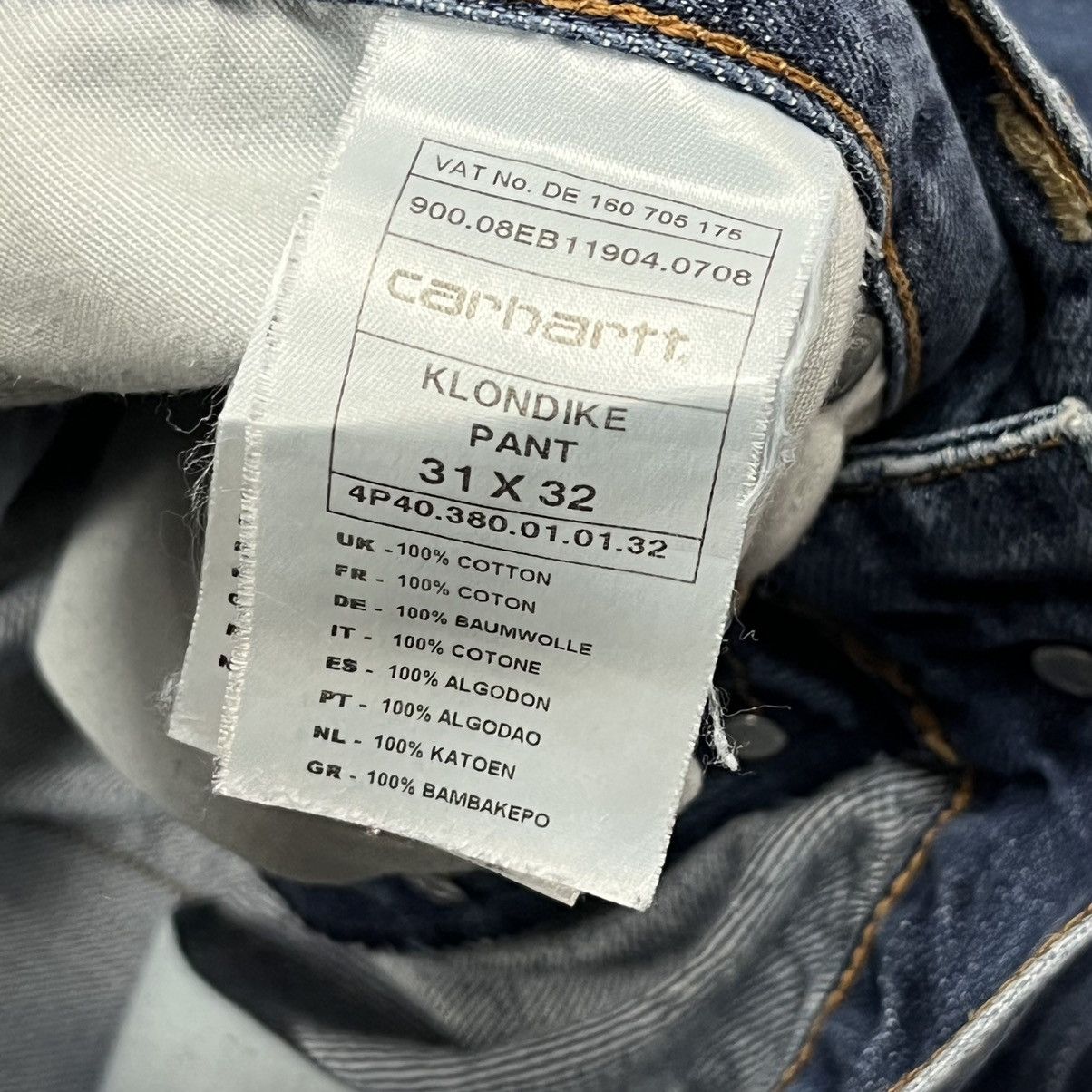 Carhartt × Vintage Carhartt Klondike denim pants workwear Size US 31 - 9 Thumbnail