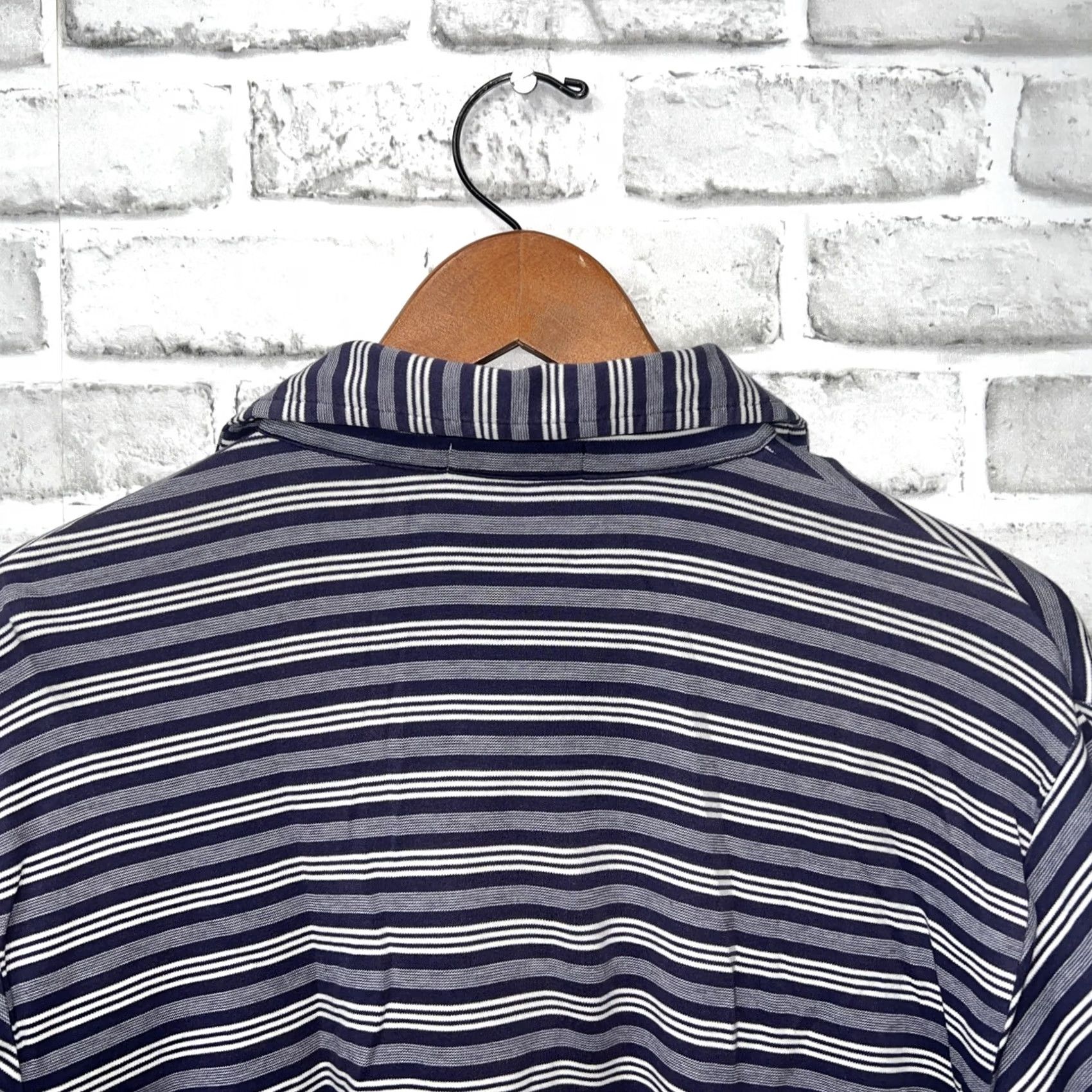 Peter Millar VINTAGE Peter Millar Blue Striped Polo Shirt Mens Size L Size US L / EU 52-54 / 3 - 5 Thumbnail