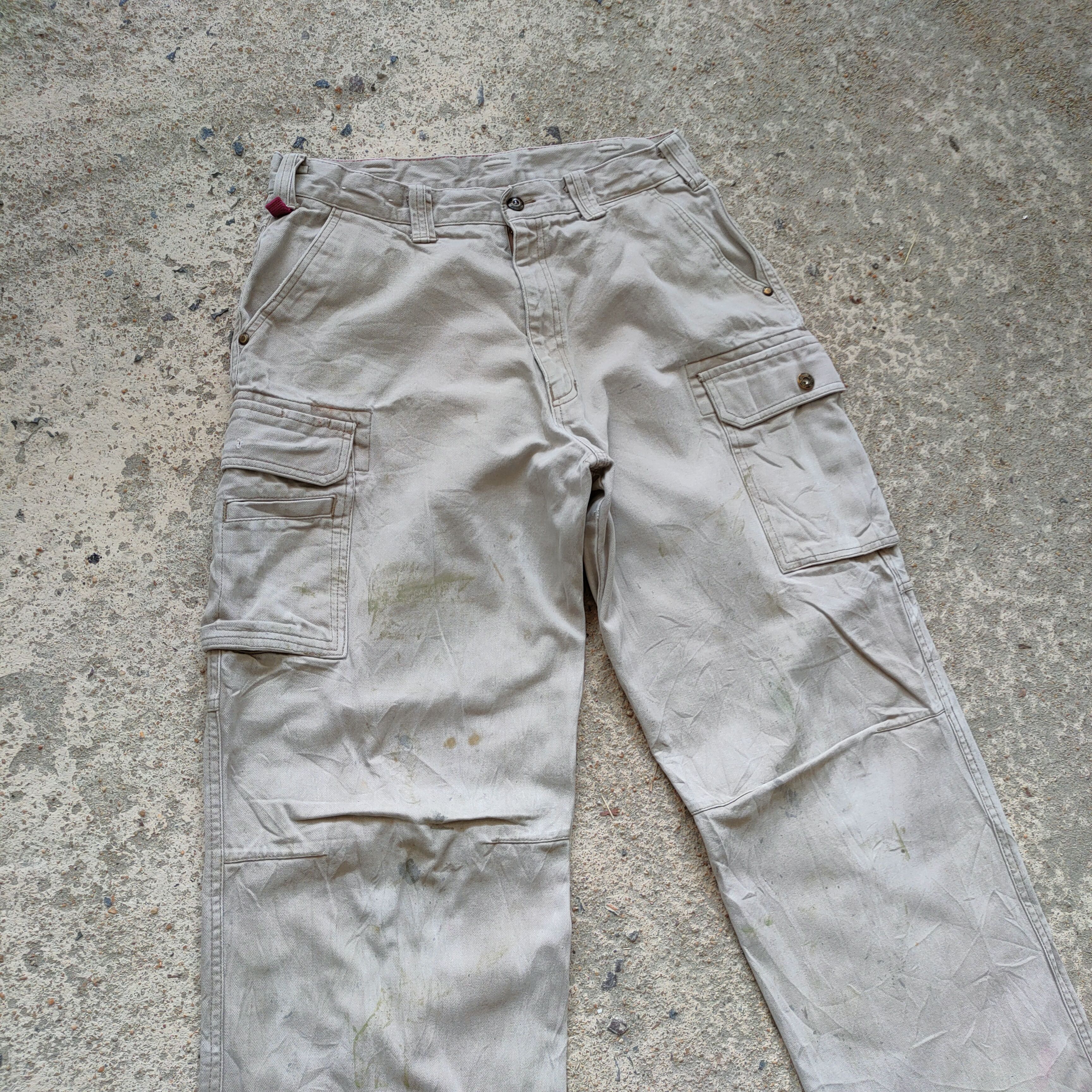 Japanese Brand × Vintage VINTAGE JAWIN FADED GREY RUSTY CARGO PANTS Size US 32 / EU 48 - 4 Thumbnail