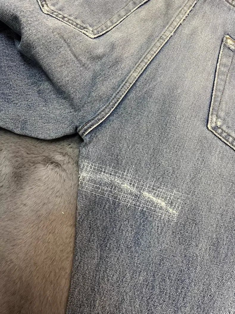 Saint Laurent Paris Saint Laurent Paris Water-Washed Blue Patchwork Ripped Den Size US 31 - 8 Thumbnail