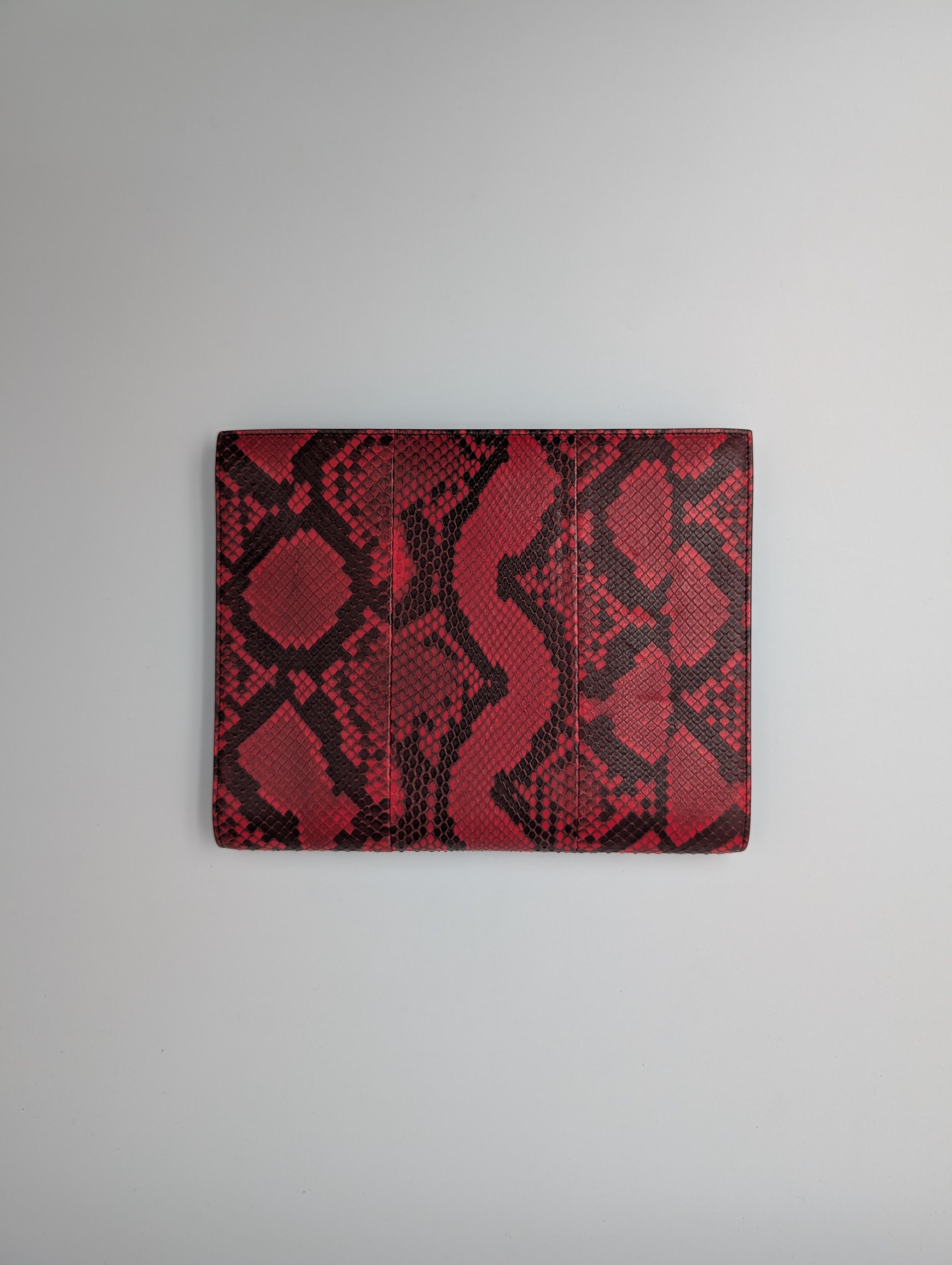 Celine Celine Red Leather Snake Print Envelope Pouch Size ONE SIZE - 2 Thumbnail