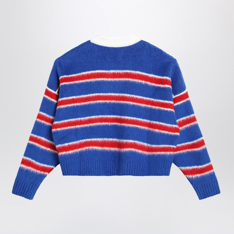 Celine o1d2blof0226 Cotton Striped Sweater in Blue/Red Size US XL / EU 56 / 4 - 2 Thumbnail