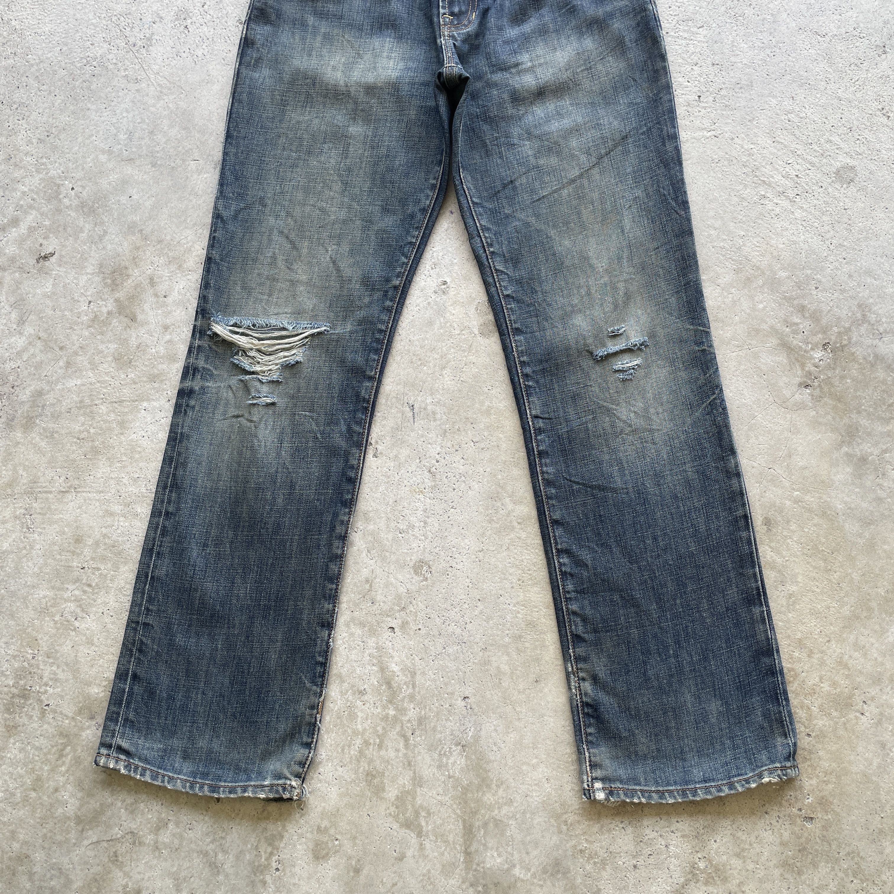 Gap Vintage Gap Rusty Jeans Distressed Denim Straight Fit Pants Size US 29 - 5 Thumbnail