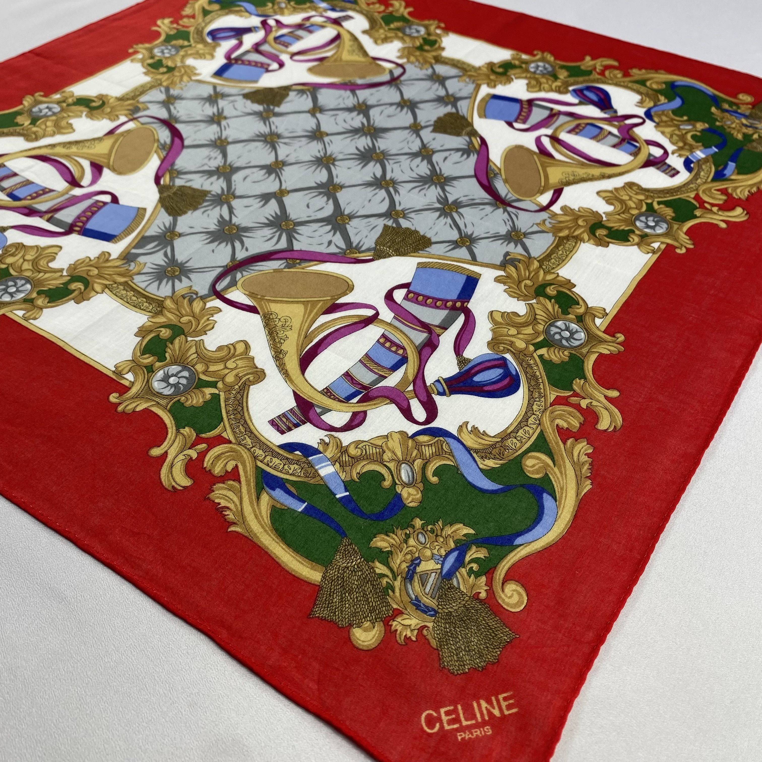 Celine × Vintage Celine Handkerchief / Neckerchief / Bandana-P1008 Size ONE SIZE - 2 Thumbnail