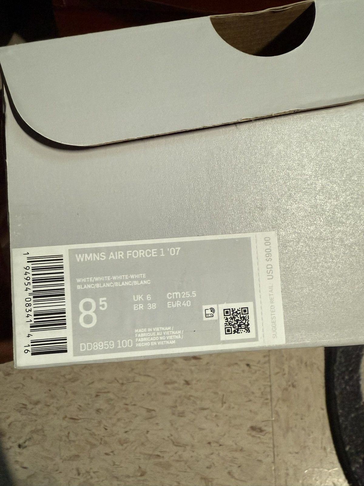 Nike White Nike Air Force 1 Mid Size US 8.5 / EU 41-42 - 7 Thumbnail
