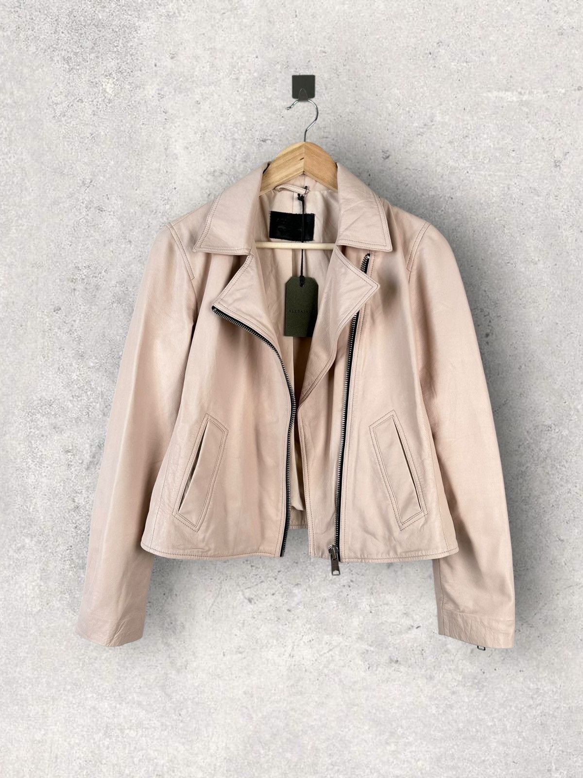 Allsaints All Saints Vela Biker Leather Asymmetrical Jacket Size XL / US 12-14 / IT 48-50 - 2 Thumbnail