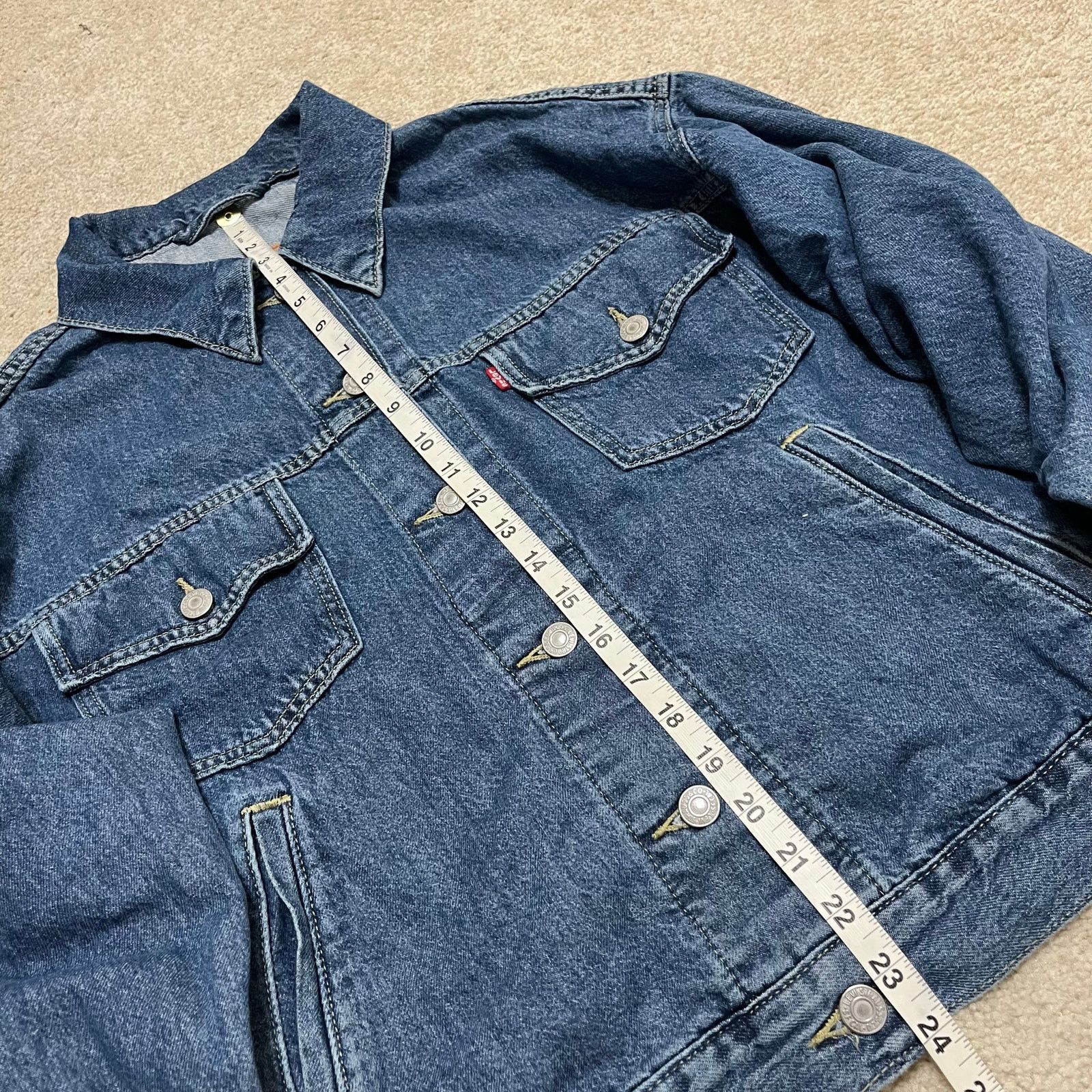 Levi's Vintage Levis Medium Washed Denim Trucker Jacket XL Size US XL / EU 56 / 4 - 4 Thumbnail