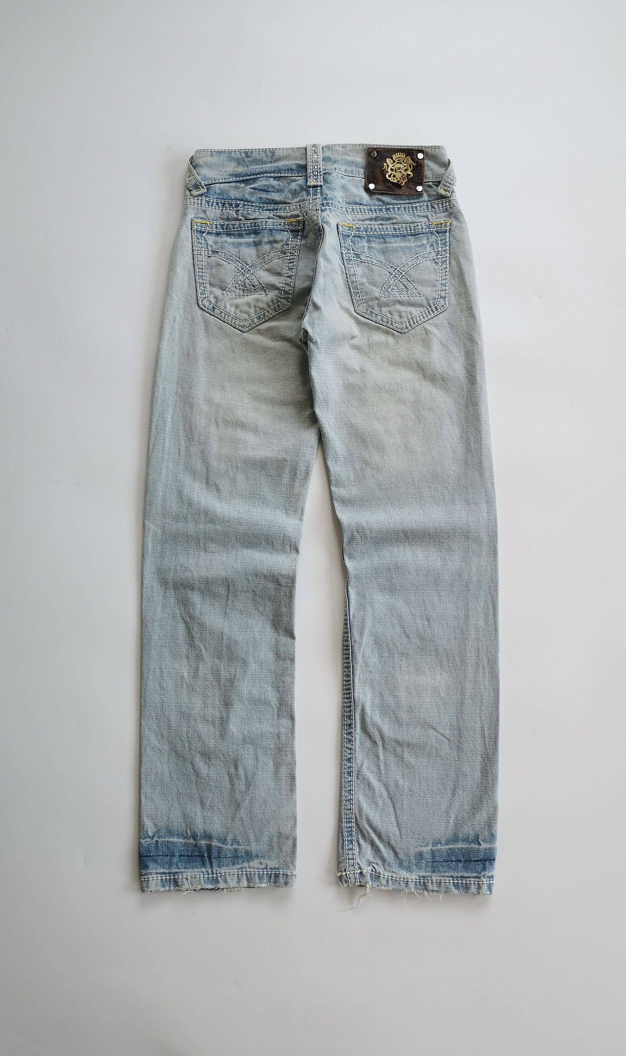 Le Grande Bleu (L.G.B.) Capture Denim Rhinestone Studded Distressed Denim Jeans Size US 28 / EU 44 - 8 Thumbnail