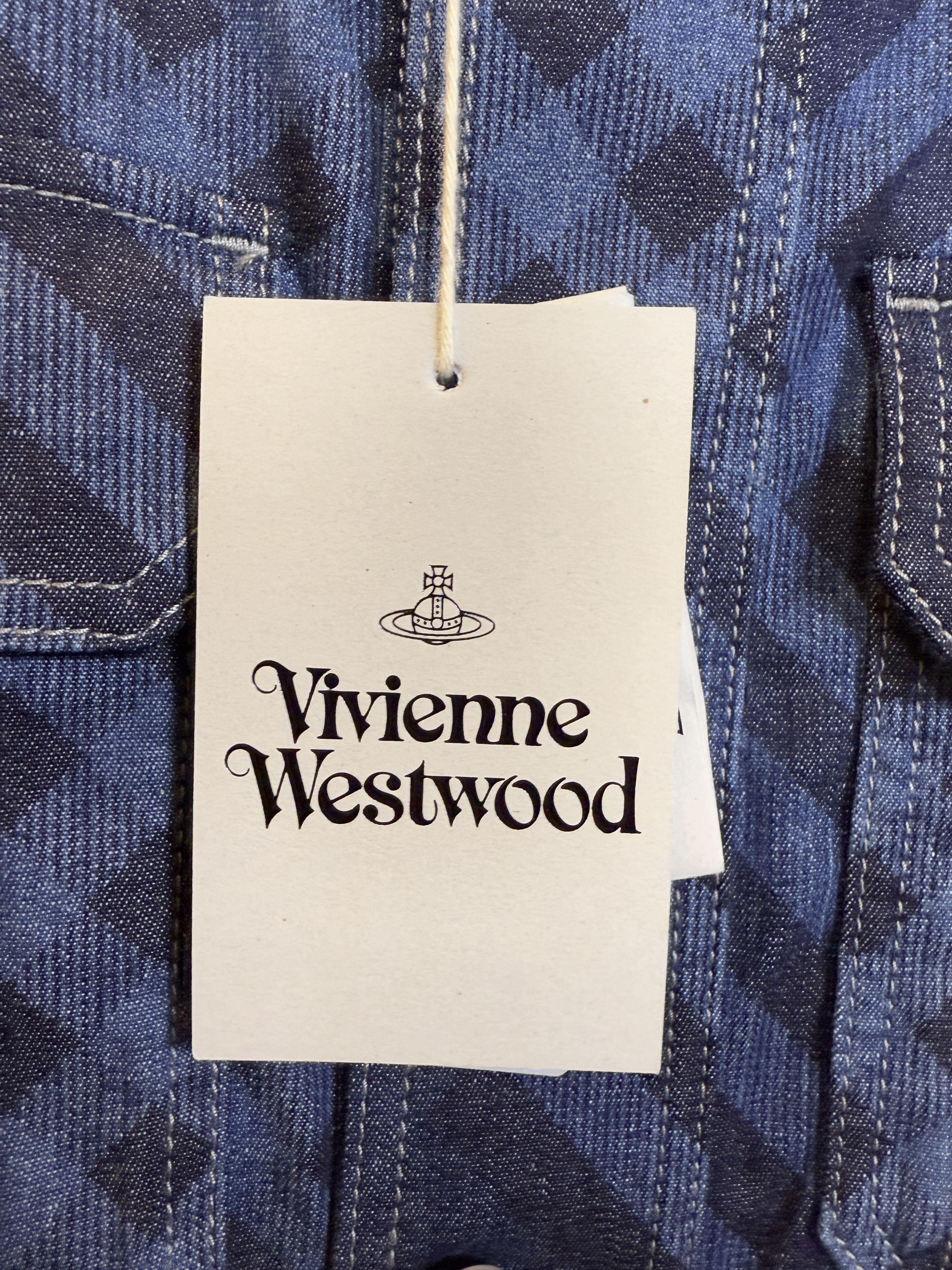 Vivienne Westwood $875 NWT Vivienne Westwood Collared Striped Denim Jacket Size US XL / EU 56 / 4 - 9 Thumbnail