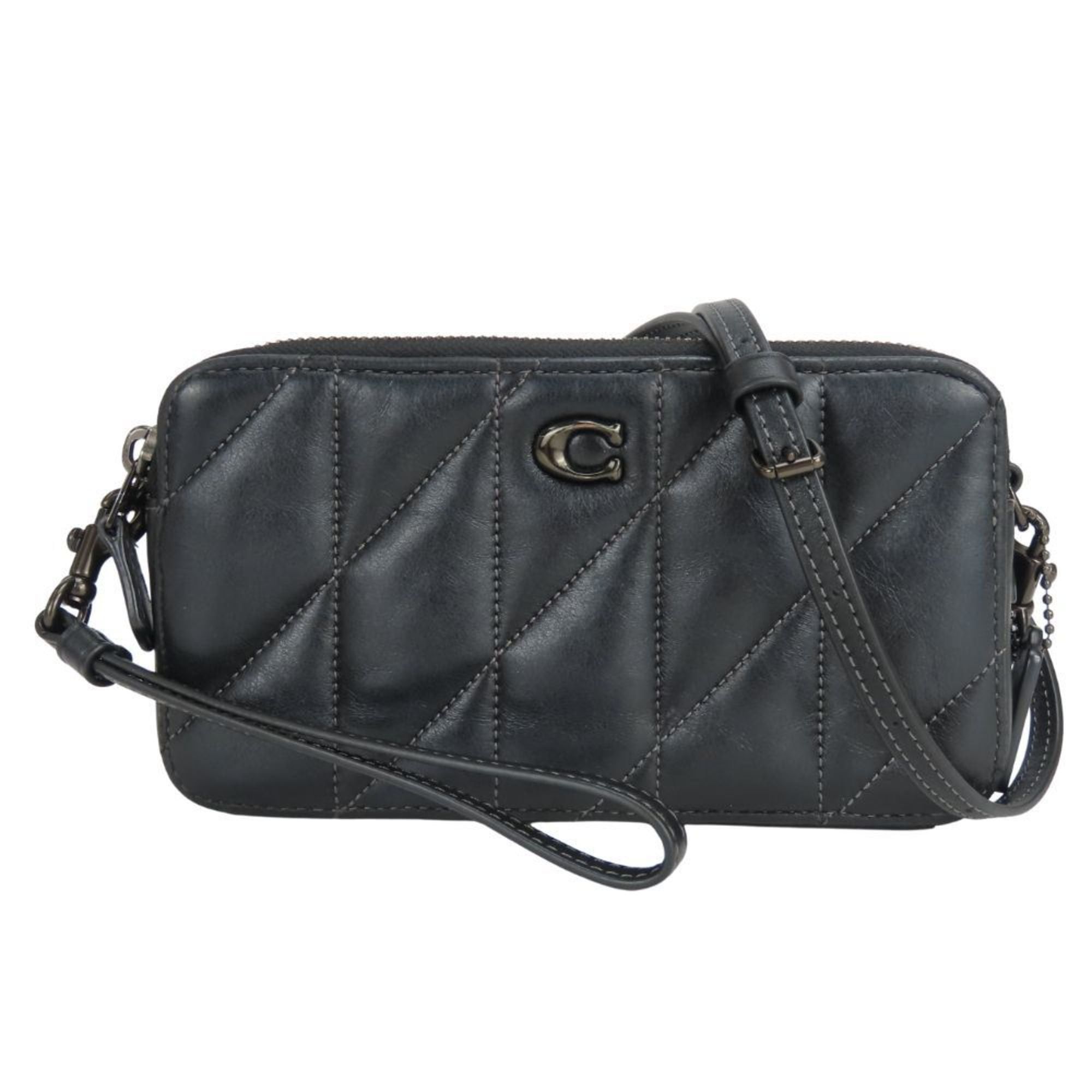 Coach Coach Shoulder Bag Pochette CM531 Leather Black 2-Way Pouch Women's COACH Size ONE SIZE - 1 Thumbnail