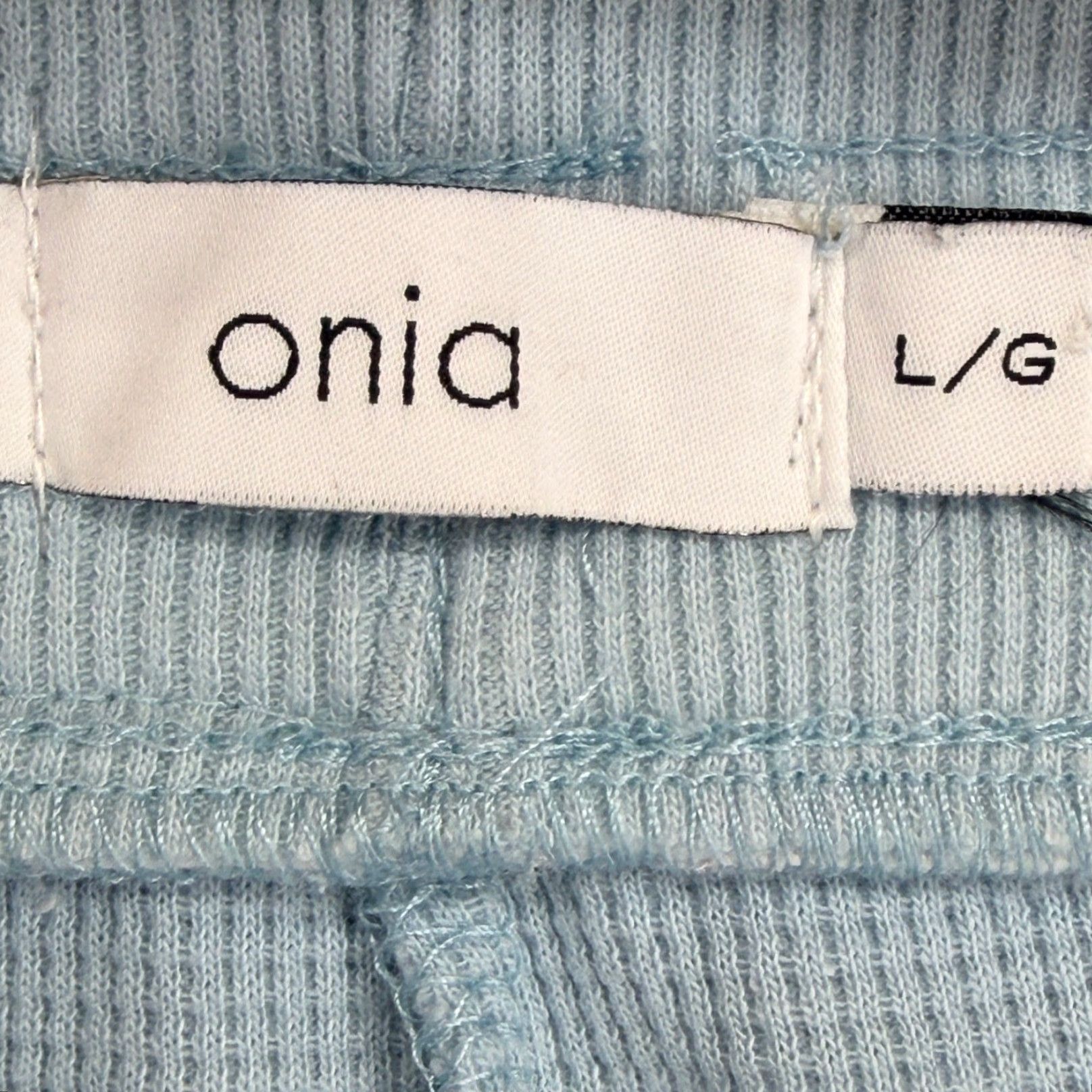 Onia Onia Jogger Pants Light Blue Waffle Knit Cotton-Polyester Large L Pockets Regular Mens Capable of Casual, Activewear, Loungewear, All Season Size US 33 - 4 Thumbnail