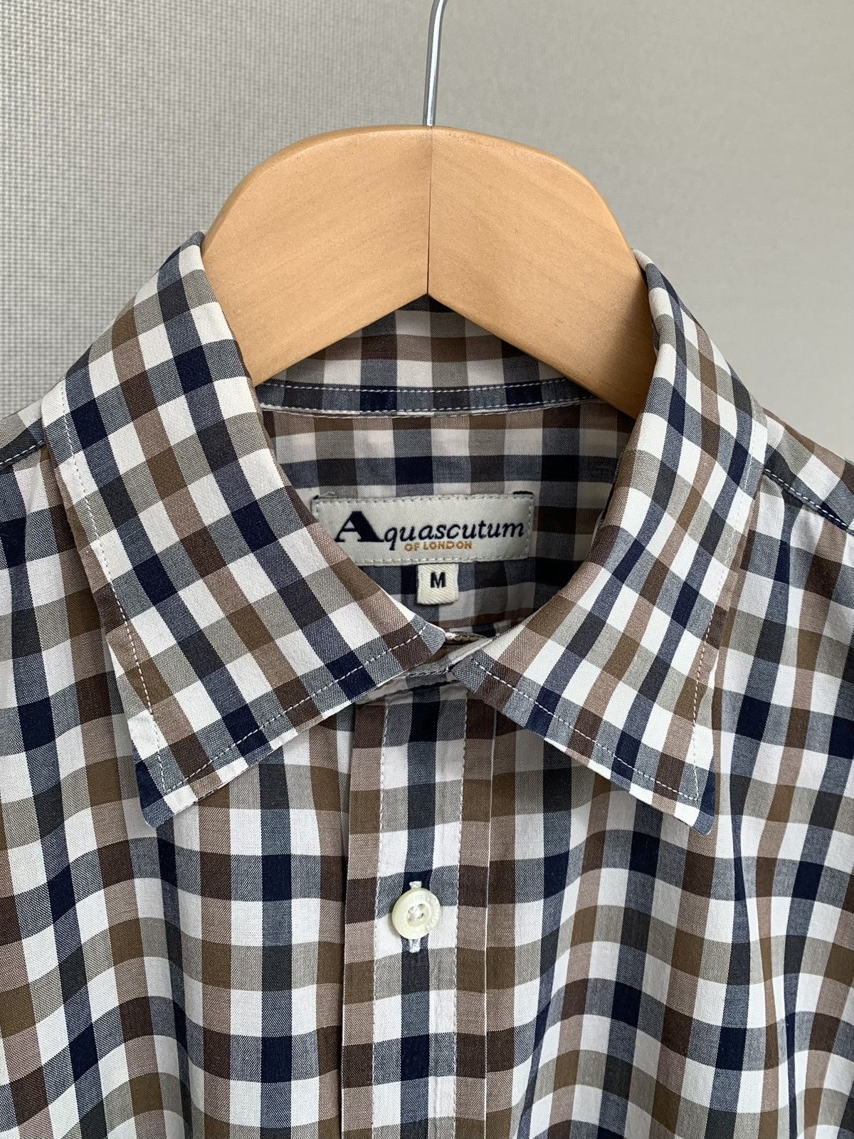 Aquascutum Aquascutum Short Sleeve Button Shirt Mens Size M-L Size US M / EU 48-50 / 2 - 5 Thumbnail