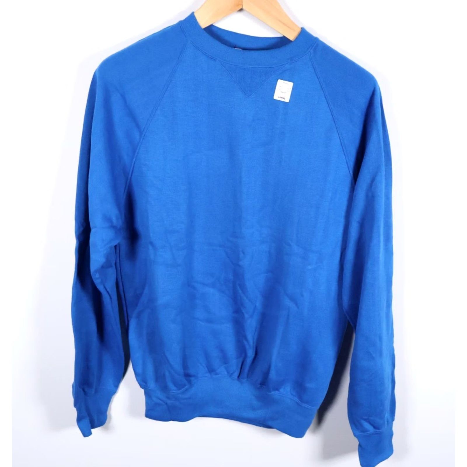 Vintage VINTAGE Action Sweatshirt Men L Blue Crewneck Raglan Sleeves Solid Unworn VTG 80s 90s Retro Hipster Lightweight Size US L / EU 52-54 / 3 - 2 Thumbnail