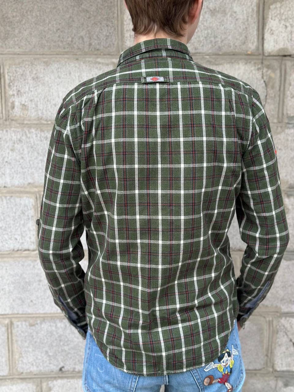 Flannel VTG Japan Style Checked Shirt Superdry Size M Man Green 00s Size US M / EU 48-50 / 2 - 2 Thumbnail