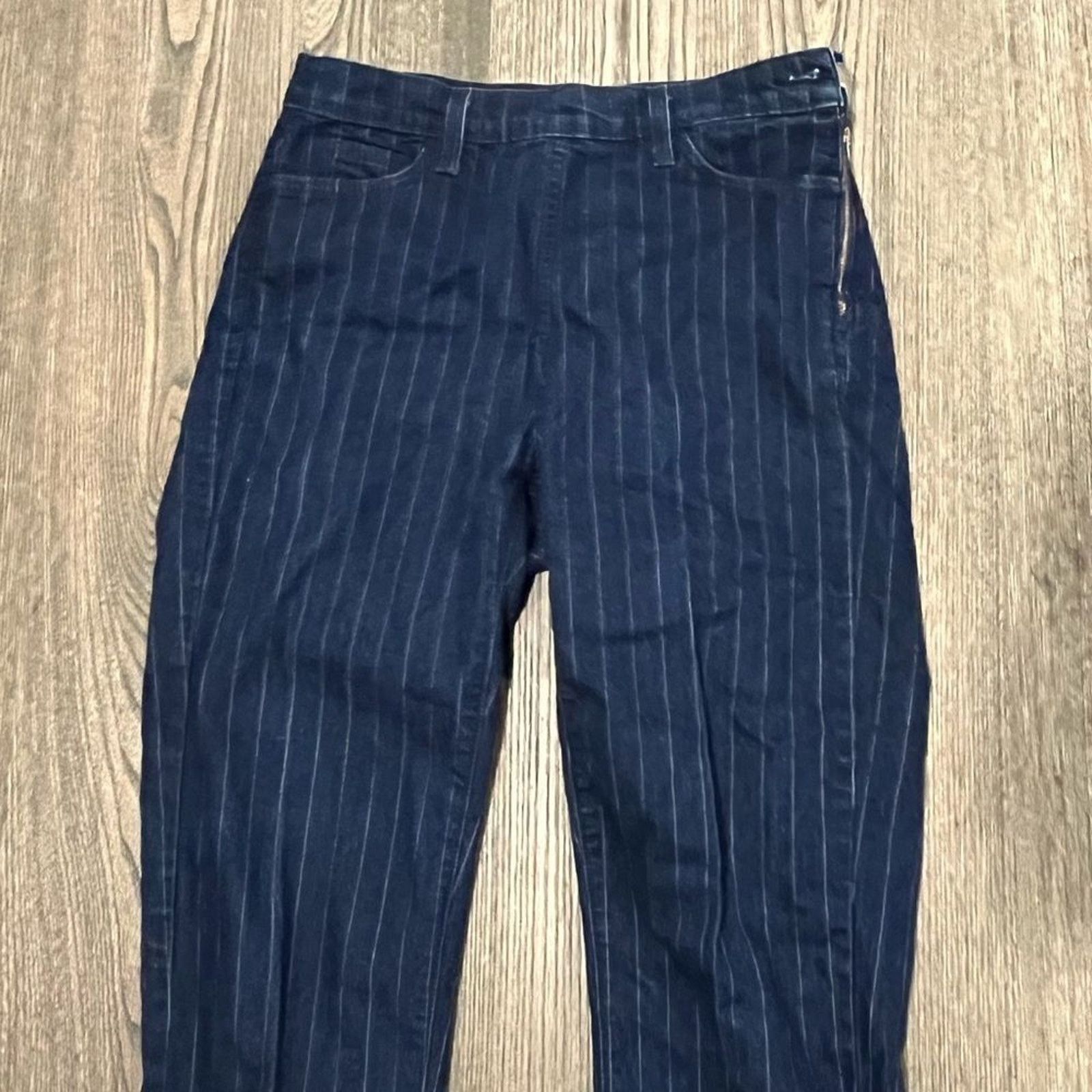NYDJ Not your daughters jeans Straight Leg Pants Pin Stripe Siz 4 Size 27" / US 4 / IT 40 - 3 Thumbnail