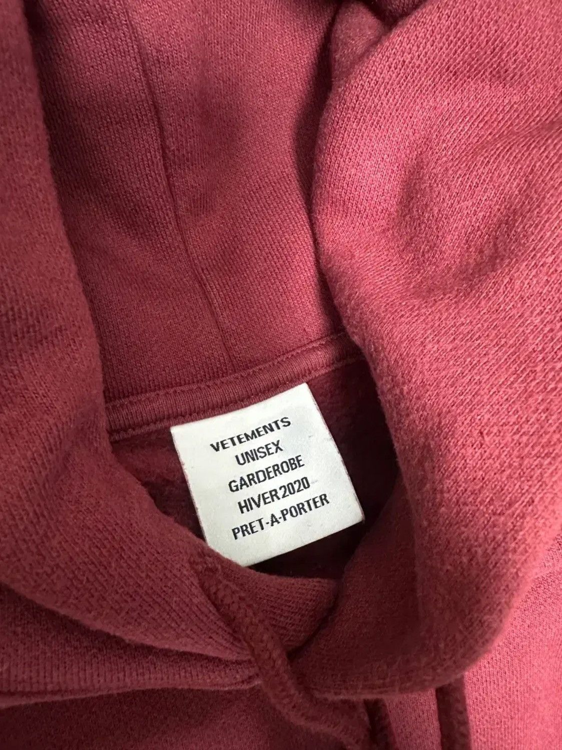 Vetements Vetements Burgundy Hoodie Size US M / EU 48-50 / 2 - 5 Thumbnail