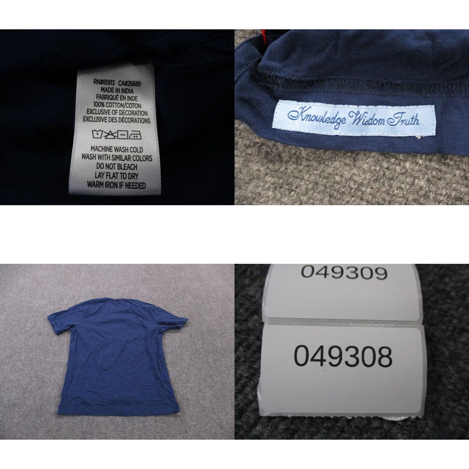 Robert Graham Robert Graham Shirt Mens S Blue Graphic Print Tee Casual Classic Fit Size US S / EU 44-46 / 1 - 8 Thumbnail
