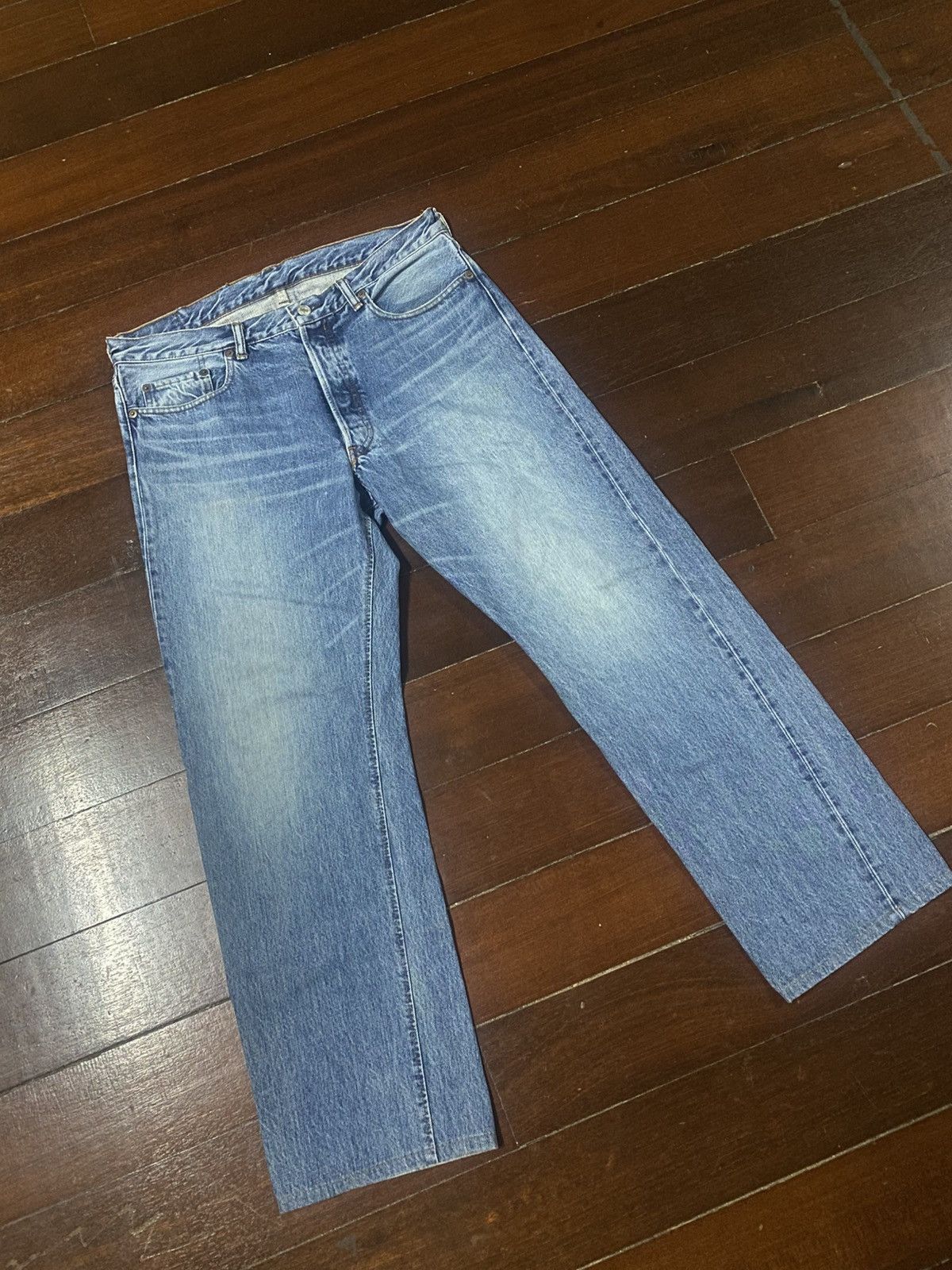 Warehouse Fire 🔥🔥 DOUBLE WORKS WAREHOUSE.CO DENIM JEANS Size US 34 / EU 50 - 2 Thumbnail