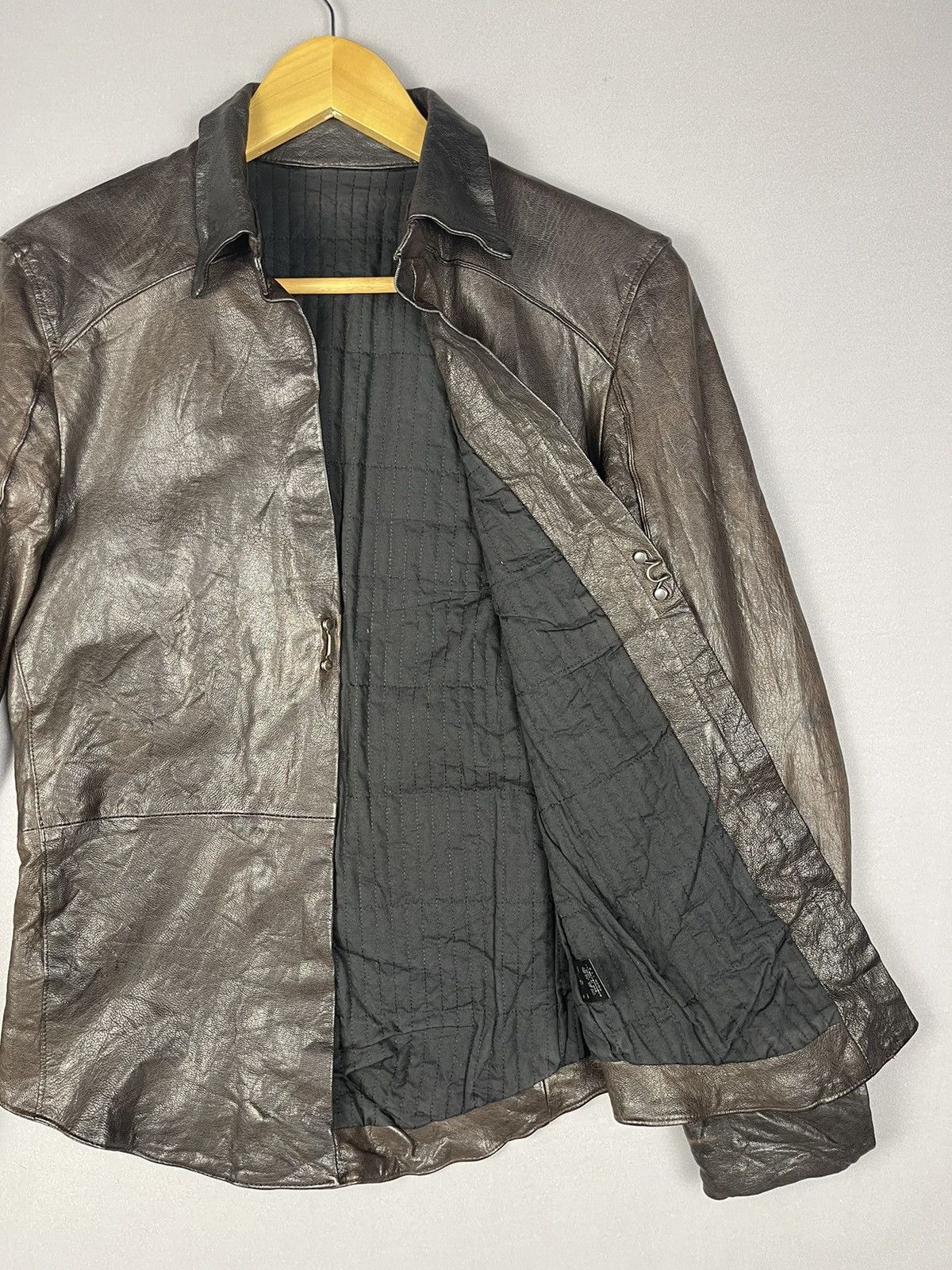 AKM AKM JAPAN Beauty Shine Brown Leather Jacket Size M / US 6-8 / IT 42-44 - 9 Thumbnail