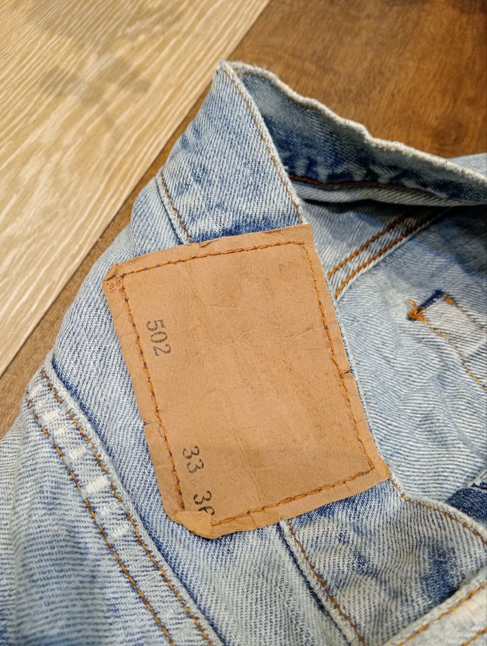 Levi's Vintage Clothing LEVI'S VINTAGE 502 REDLINE CAPITAL E SELVEDGE BLUE JEANS Size US 33 - 6 Thumbnail