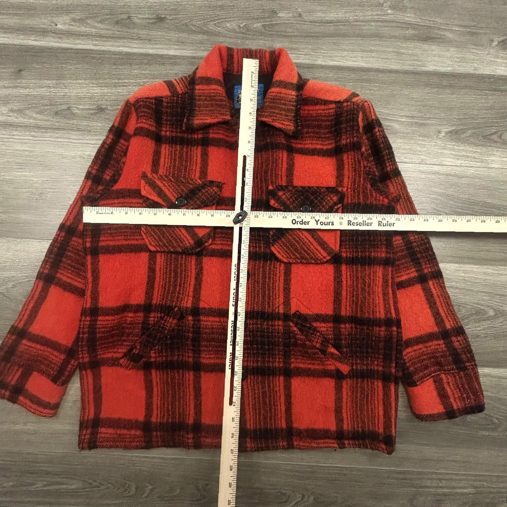 Vintage VINTAGE Deacon Brothers Dea-Jacket Shirt Mens Large Buffalo Plaid 60s Made USA Size US L / EU 52-54 / 3 - 6 Thumbnail