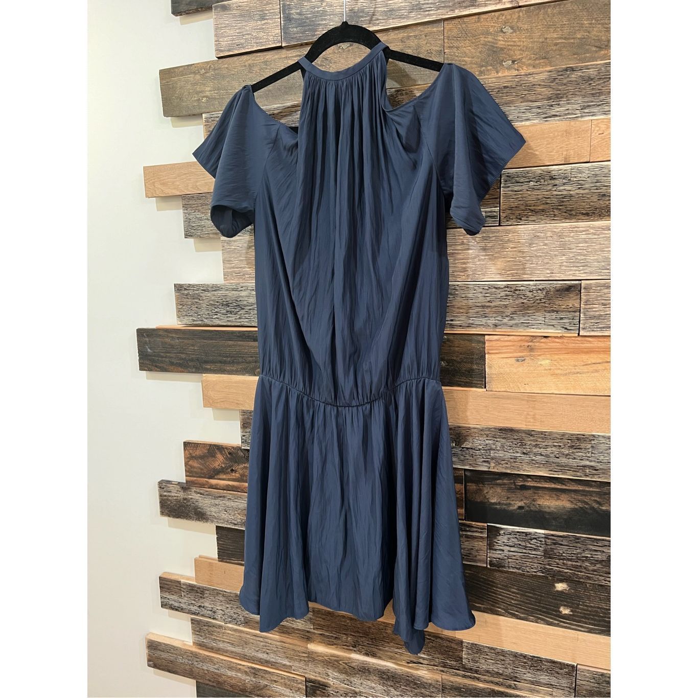 Ramy Brook Ramy Brook Cold-Shoulder 3/4 Sleeves Gray metall Dress sz Me Size M / US 6-8 / IT 42-44 - 2 Thumbnail