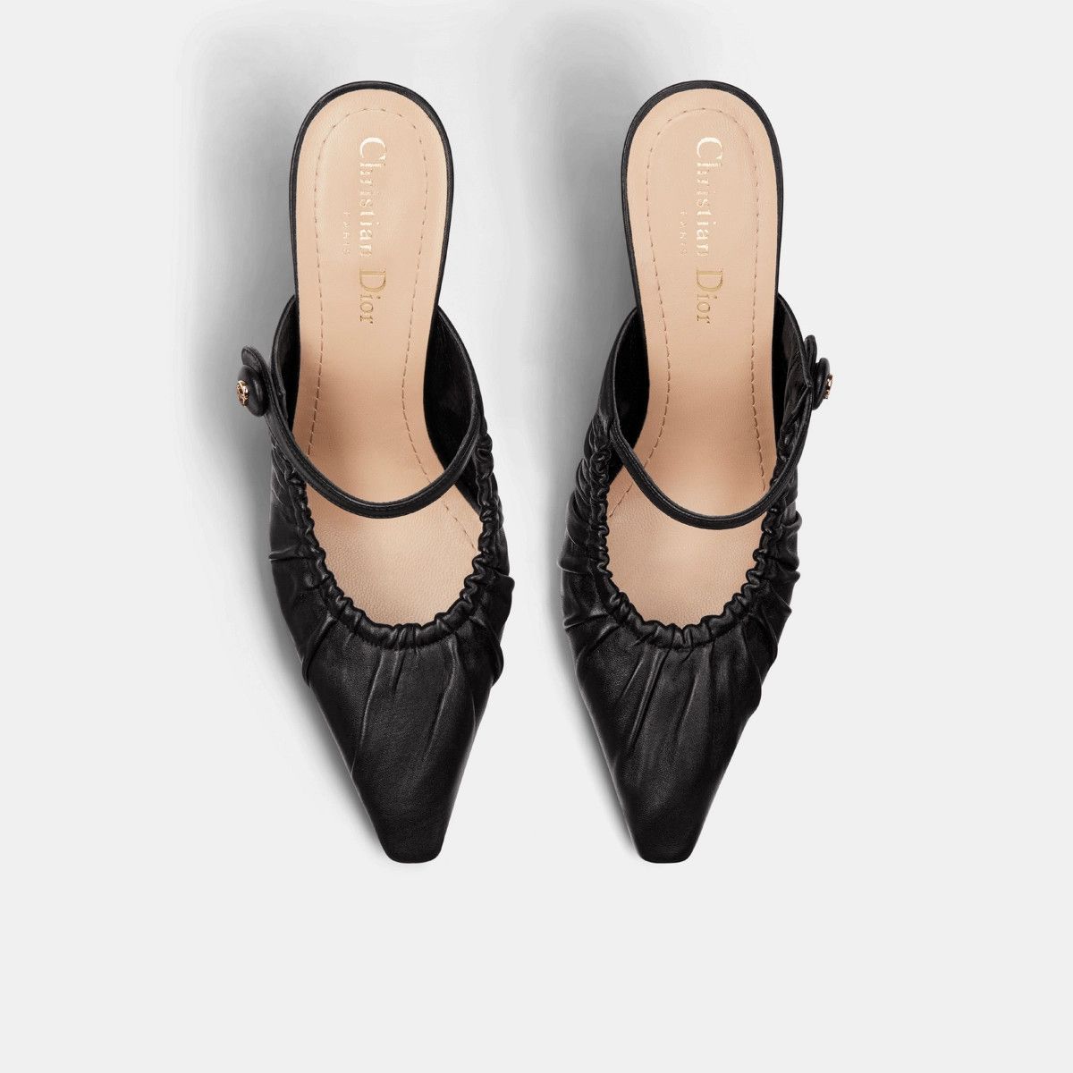 Dior o1w1db11024 D-Fame Heeled Mule in Black Size US 6 / IT 36 - 4 Thumbnail