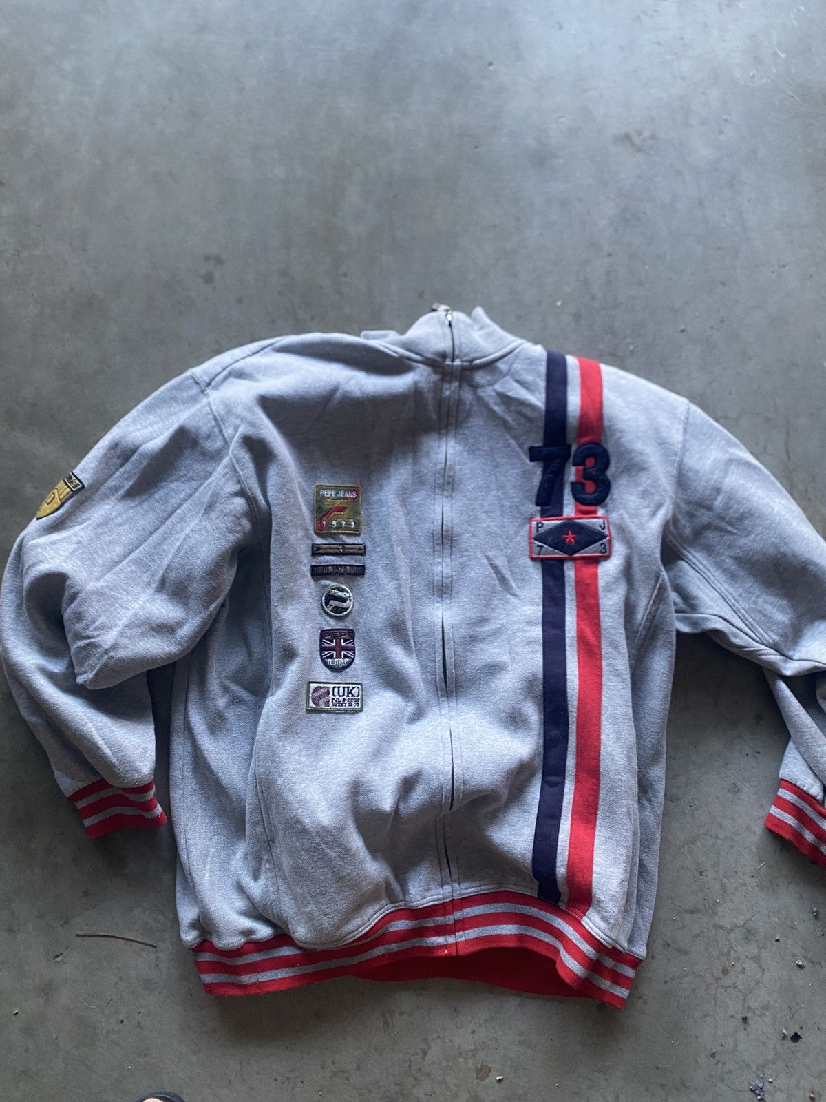 Vintage Pepe Jeans Gray Patch Jacket XXXL