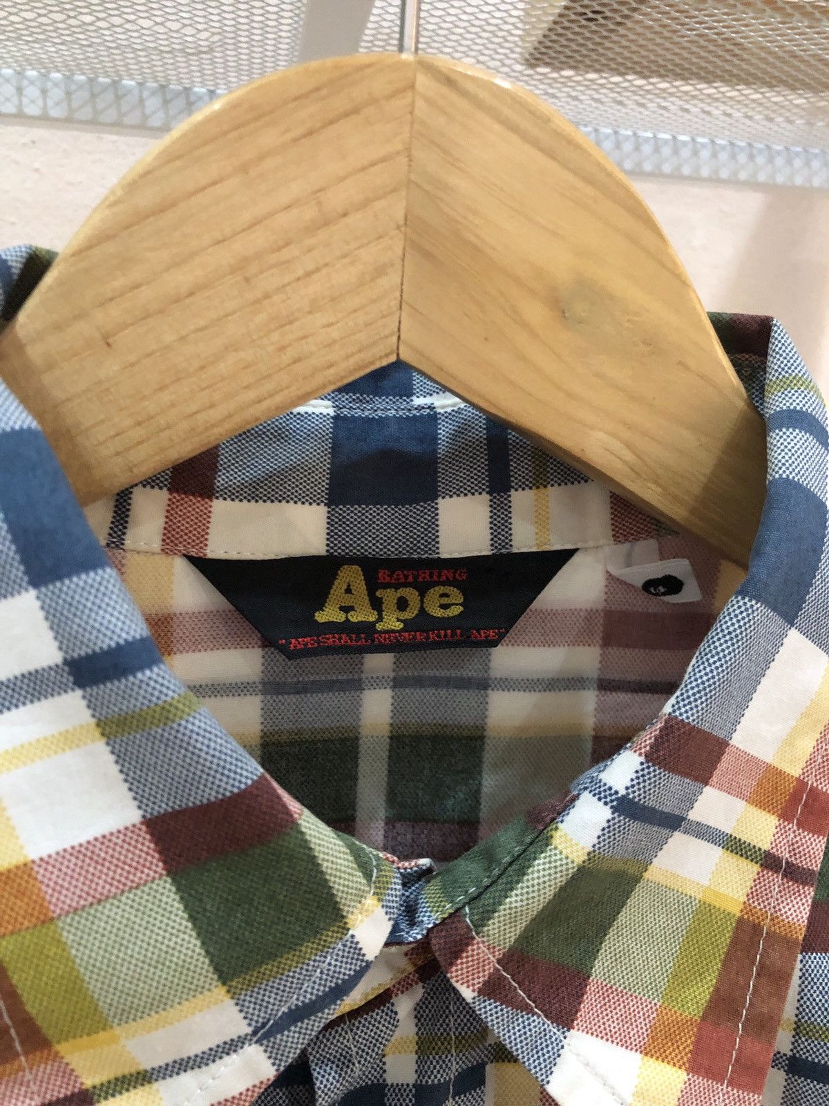 Bape OG Vintage A Bathing Ape Plaid Flannel Button Down Shirts Size US S / EU 44-46 / 1 - 6 Thumbnail