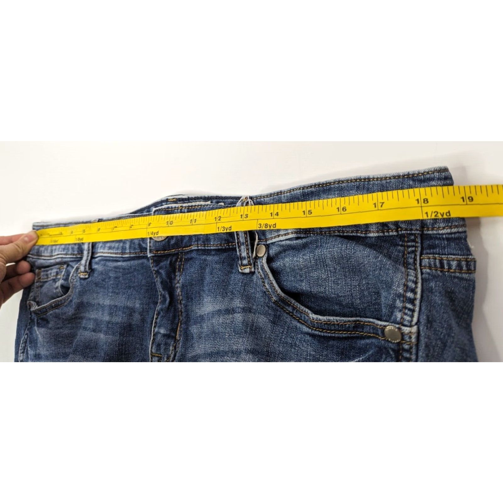 Torrid Torrid Jeans Womens 16 Blue Skinny Dark Wash Casual Denim Raw Hem Size 38" / US 16 / IT 52 - 7 Thumbnail