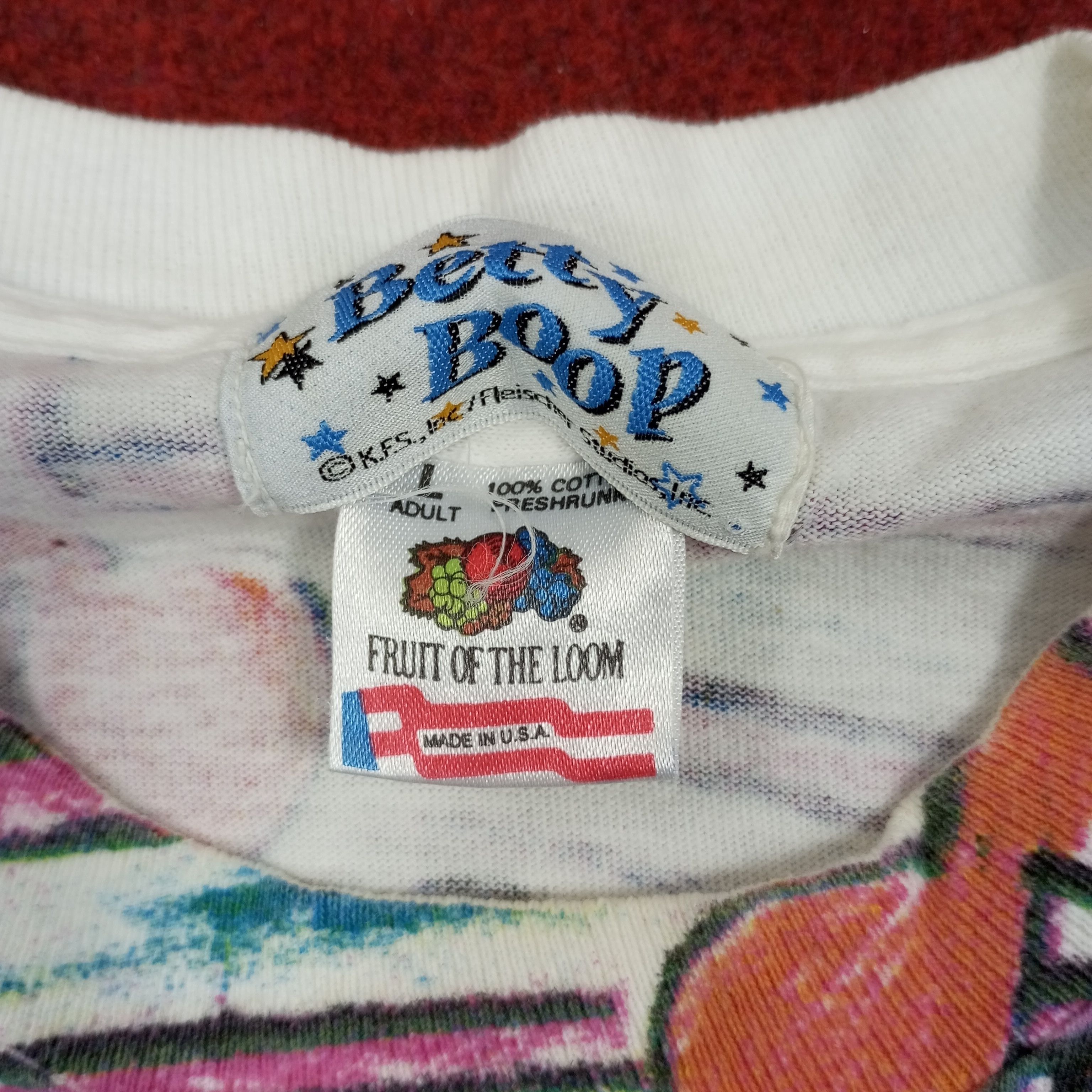Cartoon Network × Fruit Of The Loom × Vintage Betty Boop Vintage Tshirt Fullprint Design Streetwear Size US L / EU 52-54 / 3 - 7 Thumbnail
