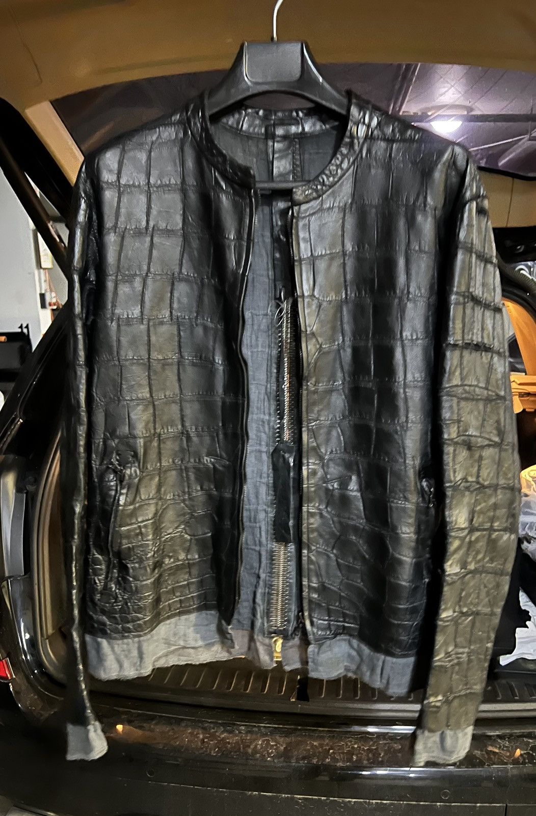 Isaac Sellam Experience black alligator jacket
