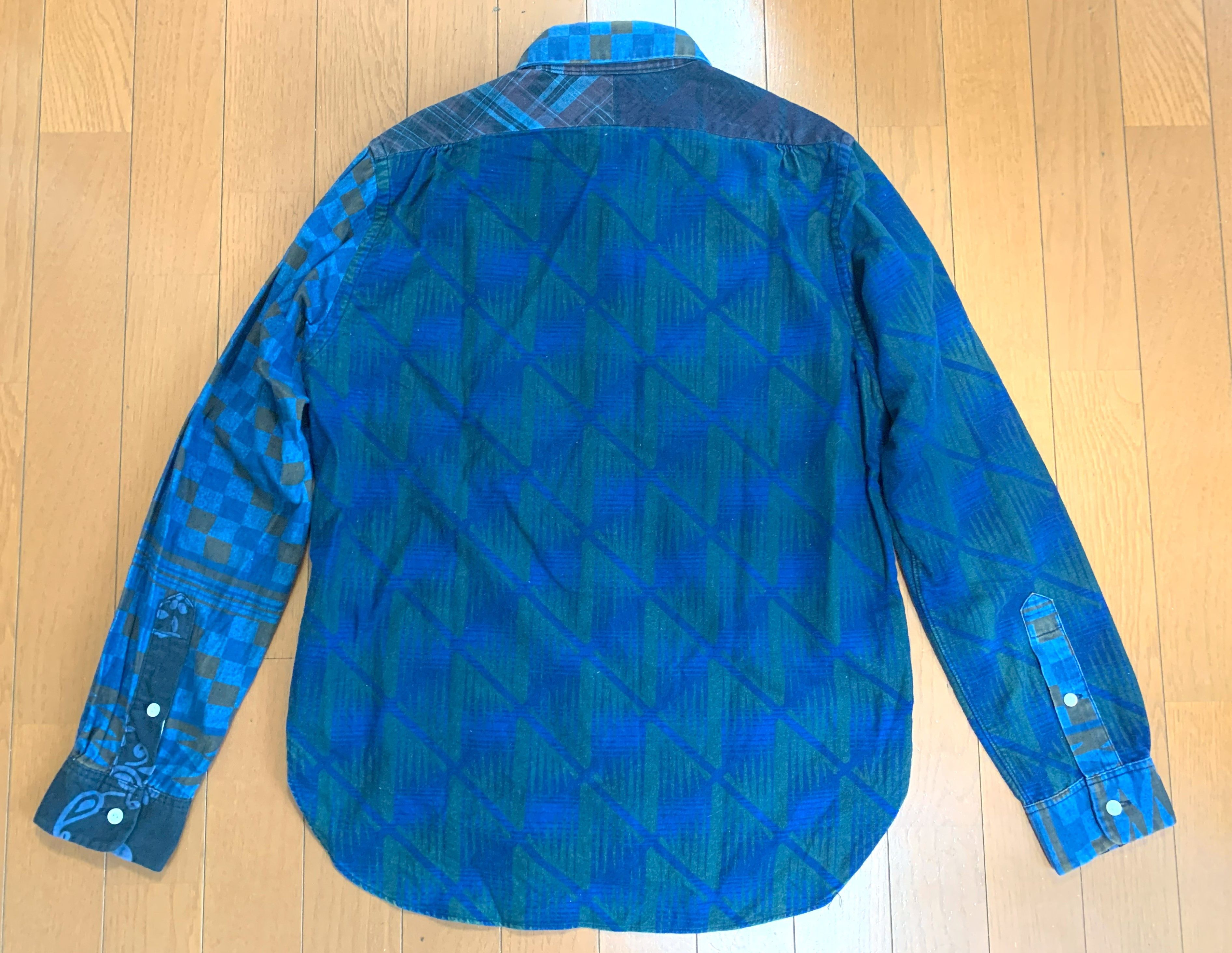 Sunny Sports Sunny Sports indigo patchwork shirt, made in Japan, size S Size US S / EU 44-46 / 1 - 6 Thumbnail