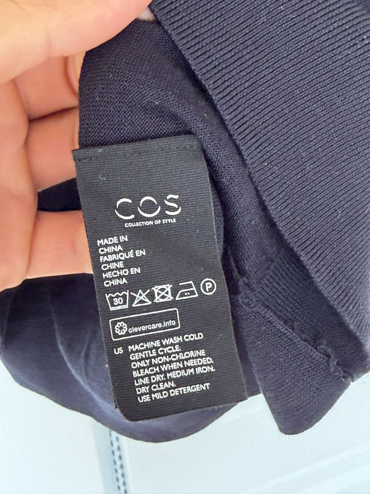 Cos COS Navy Cotton Knit Polo Shirt Size US M / EU 48-50 / 2 - 4 Thumbnail