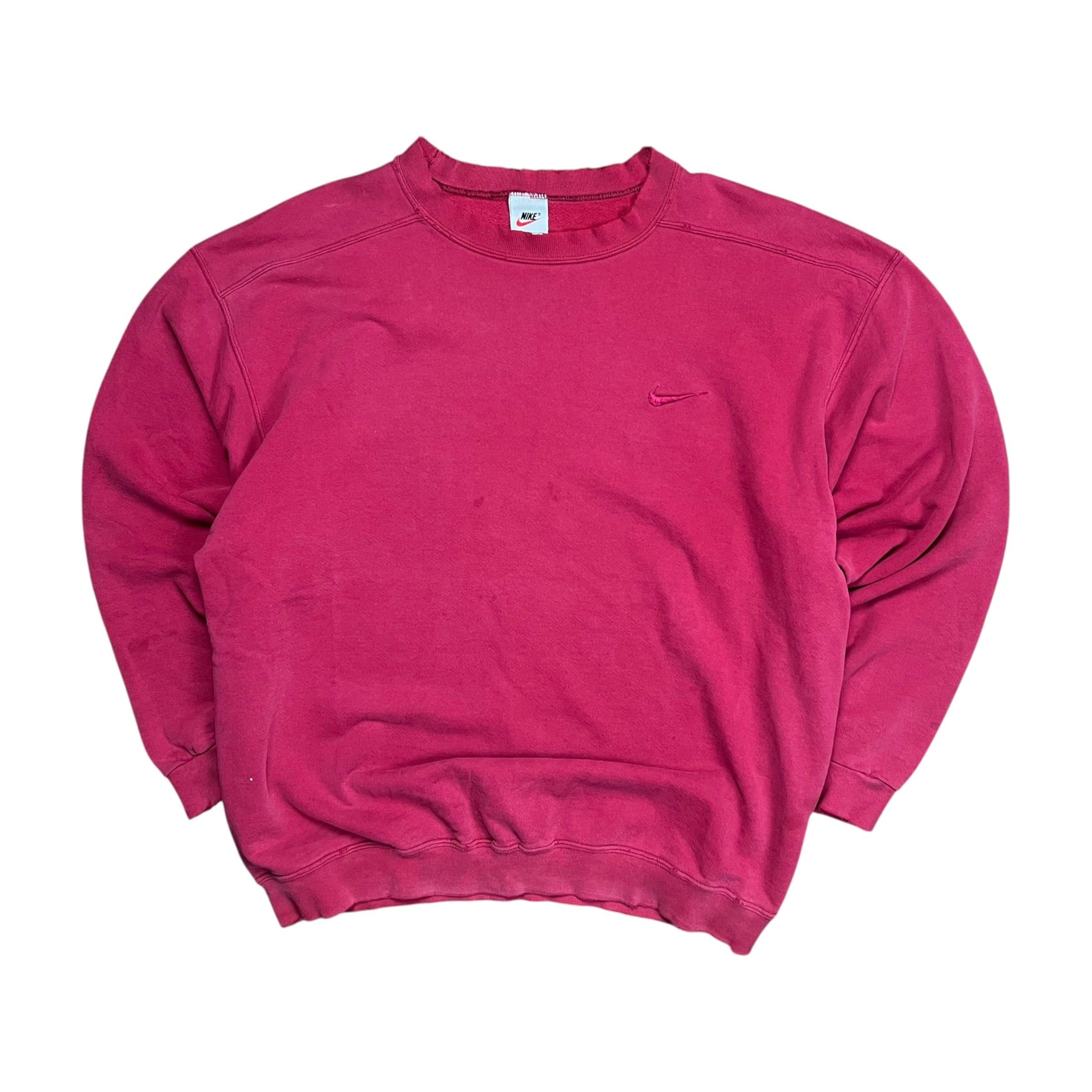 Nike Nike Embroidered Burgundy Swoosh Crewneck Sweatshirt - L Size US L / EU 52-54 / 3 - 1 Thumbnail