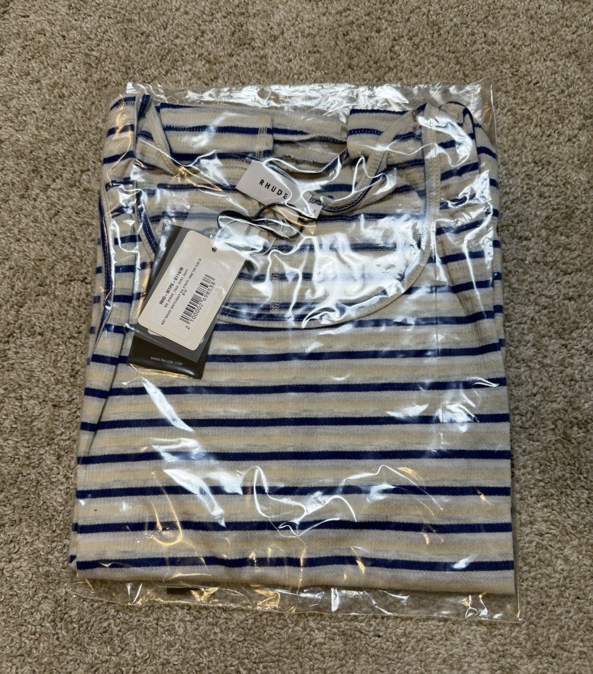 Rhude Rhude Striped Signature Logo Tank Top Size US M / EU 48-50 / 2 - 6 Thumbnail