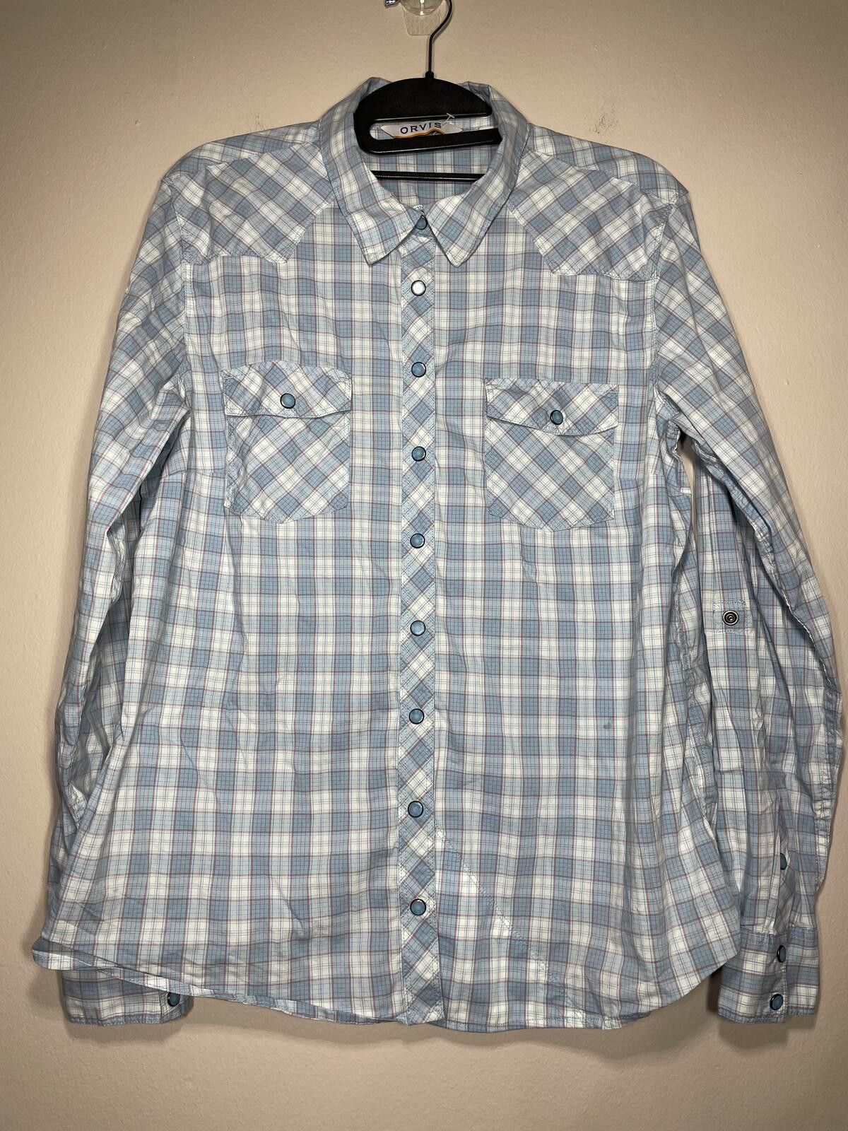 Orvis Orvis Blue Plaid Pearl Snap Western Shirt Coastal Gorpcore M Size M / US 6-8 / IT 42-44 - 9 Thumbnail