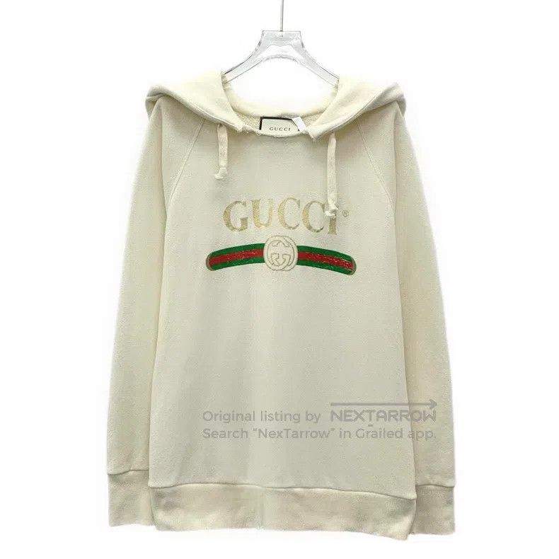 Gucci Gucci Beige logo letter dog embroidery cotton hooded long- Size US M / EU 48-50 / 2 - 1 Thumbnail