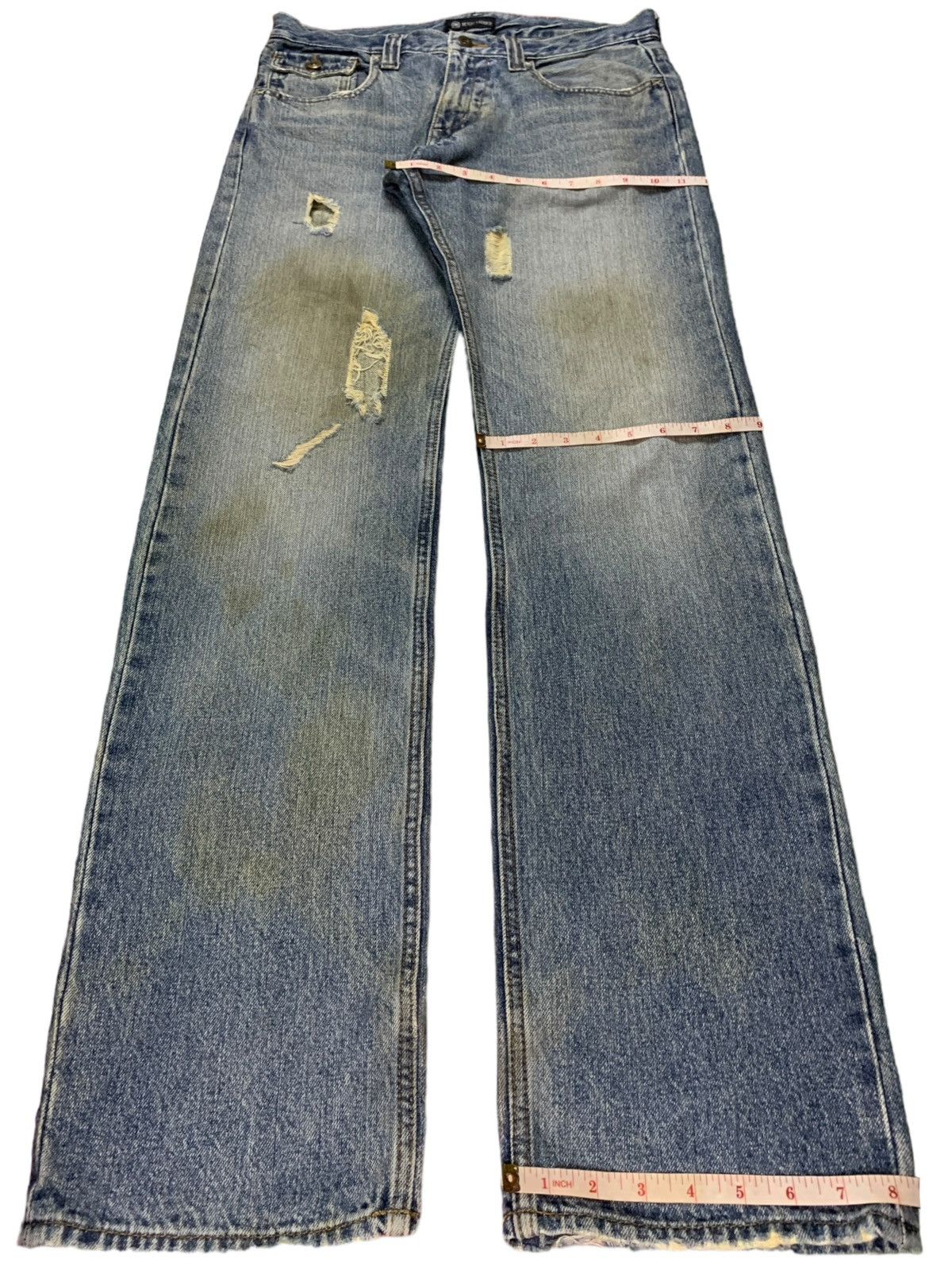 Japanese Brand Vintage Japanese Brand Mud Wash Distressed Baggy Jeans Size US 33 - 13 Thumbnail