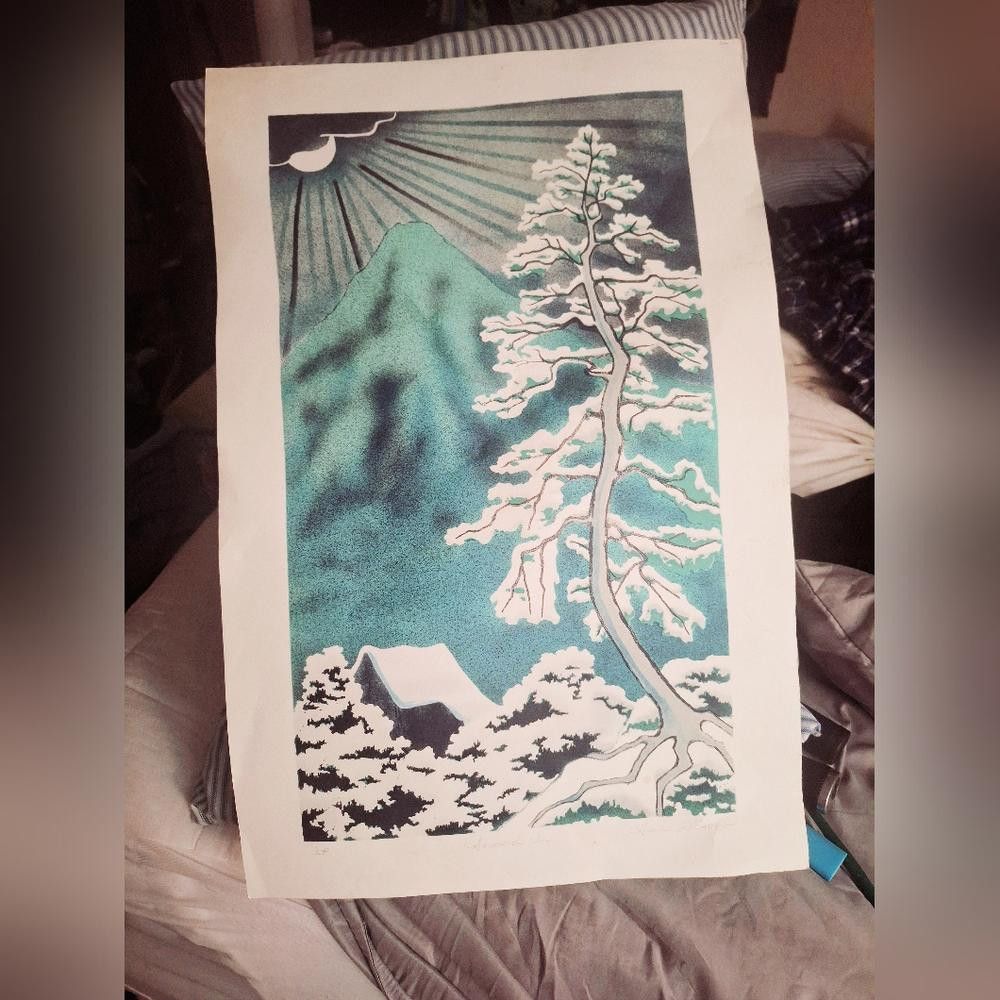 Designer Grace D'Esopo "Snowed In" -S/N Lithograph 1980's. Size ONE SIZE - 6 Thumbnail
