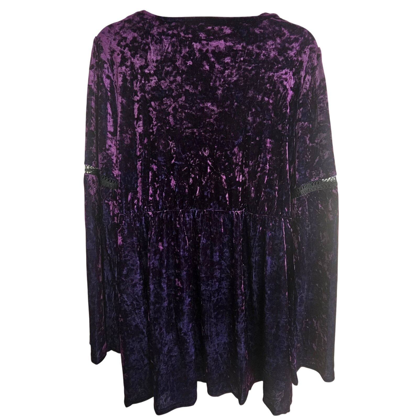Disturbia NEW Disturbia Goth Dress 12 Heartache Crushed Velour Lace Size XL / US 12-14 / IT 48-50 - 11 Thumbnail